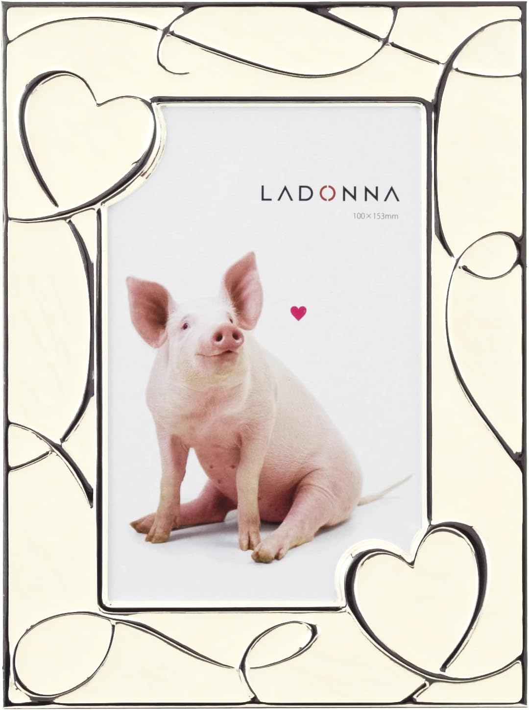 LADONNA Radonna Living NP08-P-WH Photo Frame, White, Postcard Size