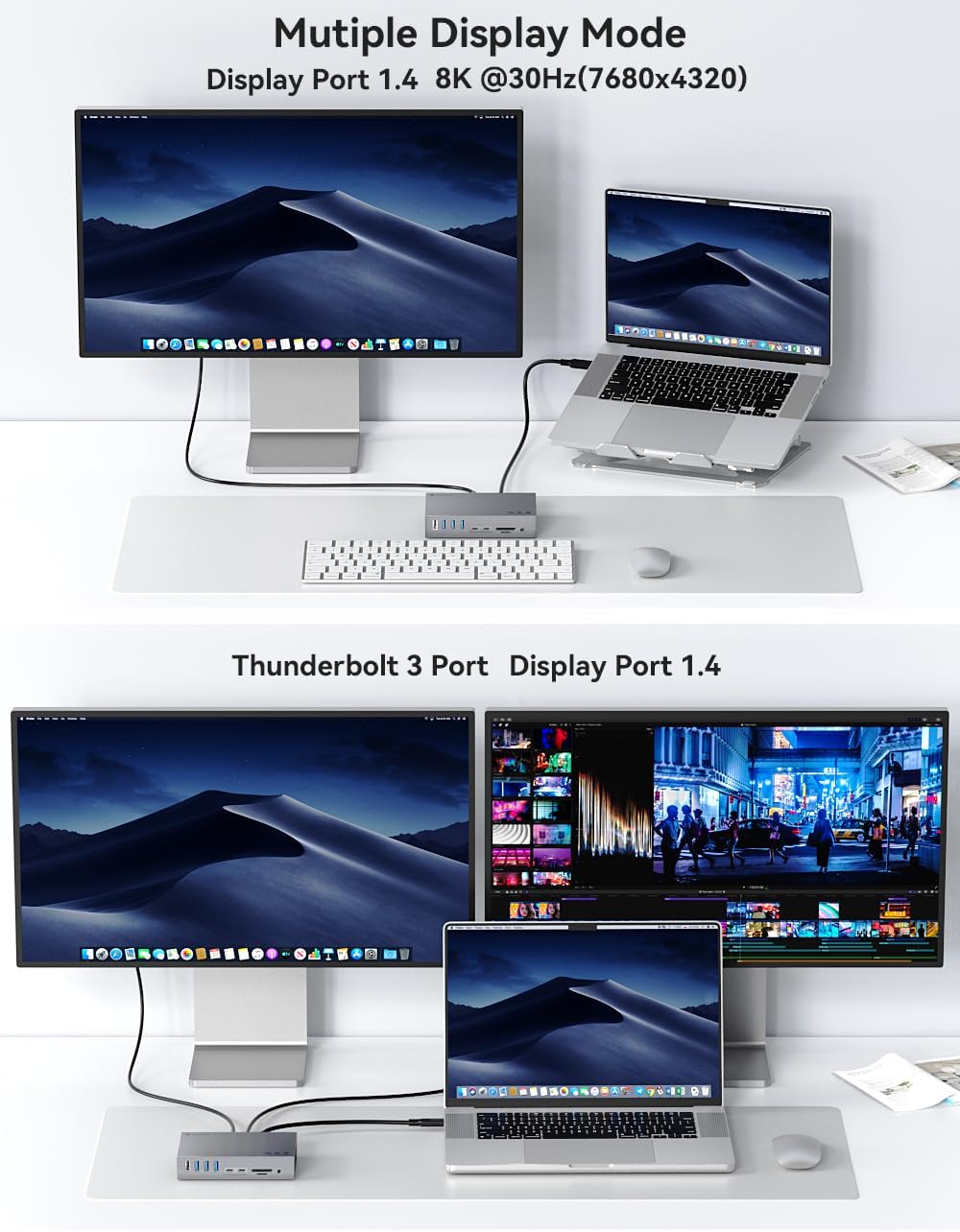 Yottamaster Thunderbolt 3 Docking Station 8K Display for Windows and Mac image 3