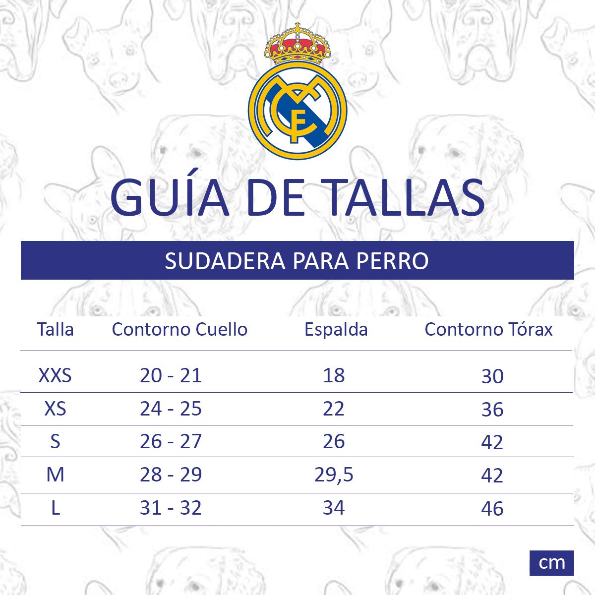 CYPBRANDS Real Madrid CF Sudadera para Perro Talla L Producto Oficial