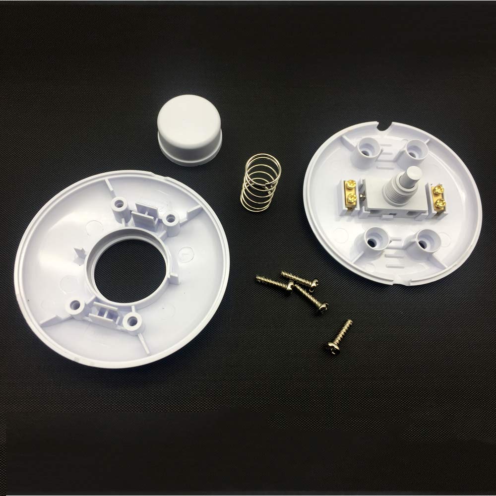 Image secondaire de FUJIE 1 Pcs Interrupteur à pied rond Blanc Interrupteur à commande au pied pour Lampadaire Et Lampe De Table
