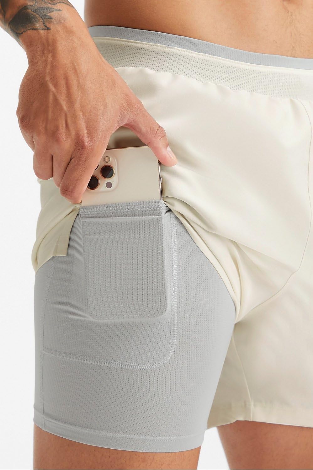 Fabletics Men's The Fundamental Short II (Lined), Workout, Running, Training, Gym, Yoga, Ultra Lightweight - Image 2