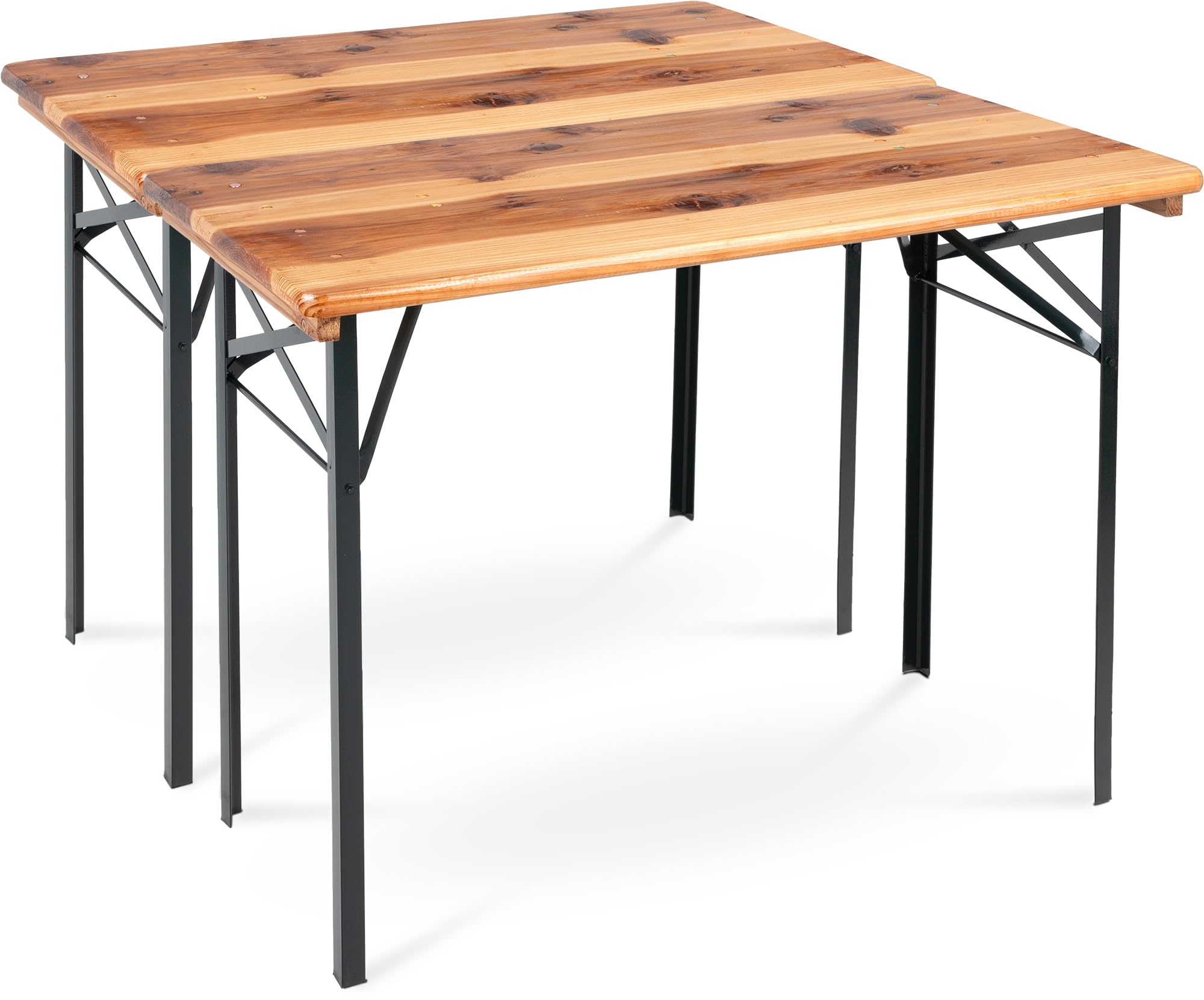 Stagecaptain BBT-117 Hirschgarten Table de Jardin 117 cm - Table de Brasserie Pliable Robuste