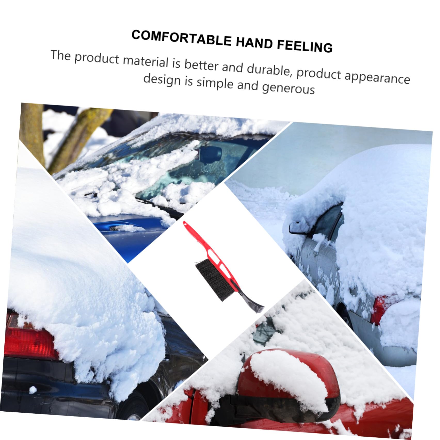 Toyvian Pala Neve Multifunzionale con Raschietto Ghiaccio e Ergonomico Casual Strumento per Rimozione Neve Auto Colore Casuale