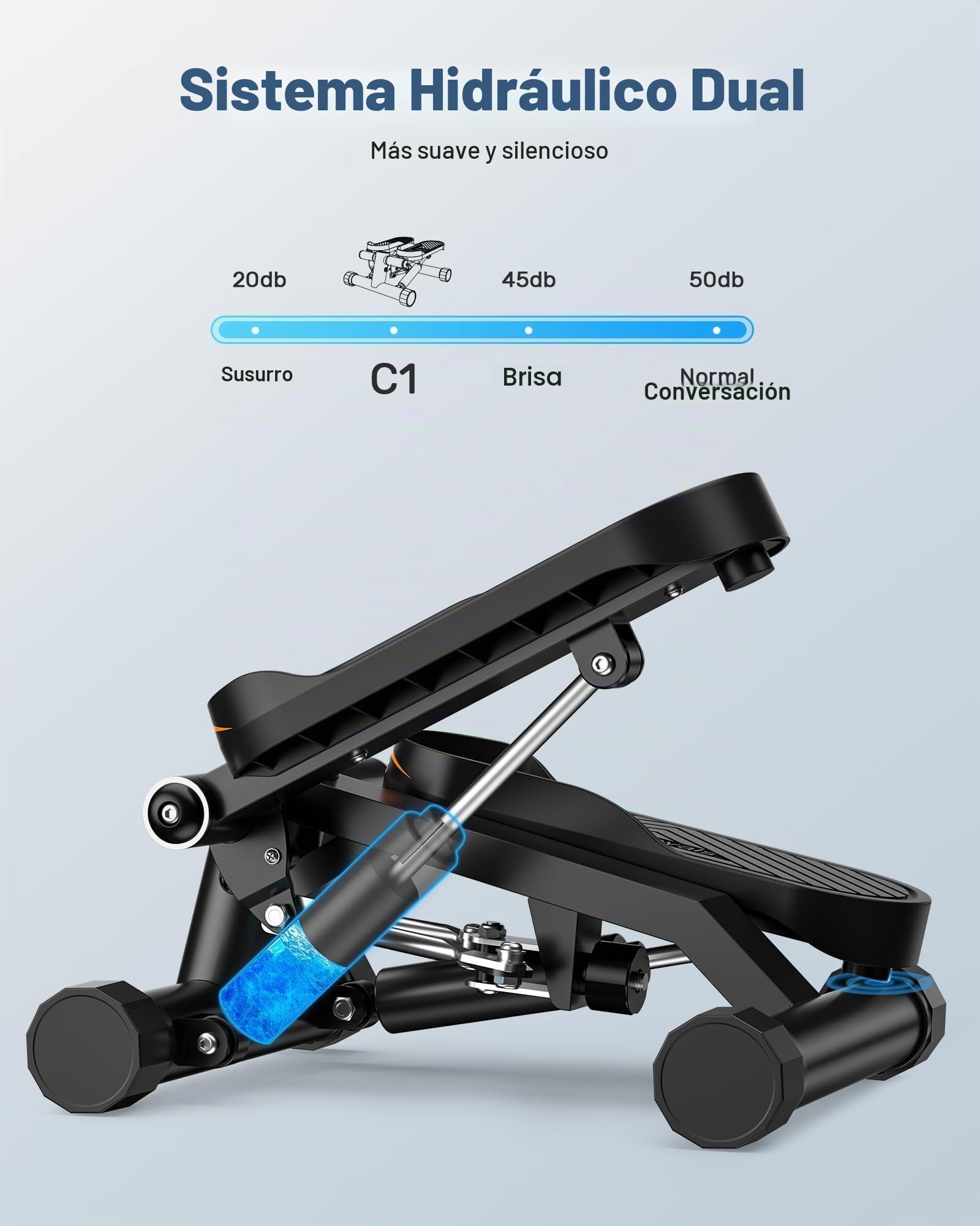 Sportsroyals Mini Steppers para Ejercicio, Passo per Scale con fasce di resistenza, con capacità di Peso di 150 kg