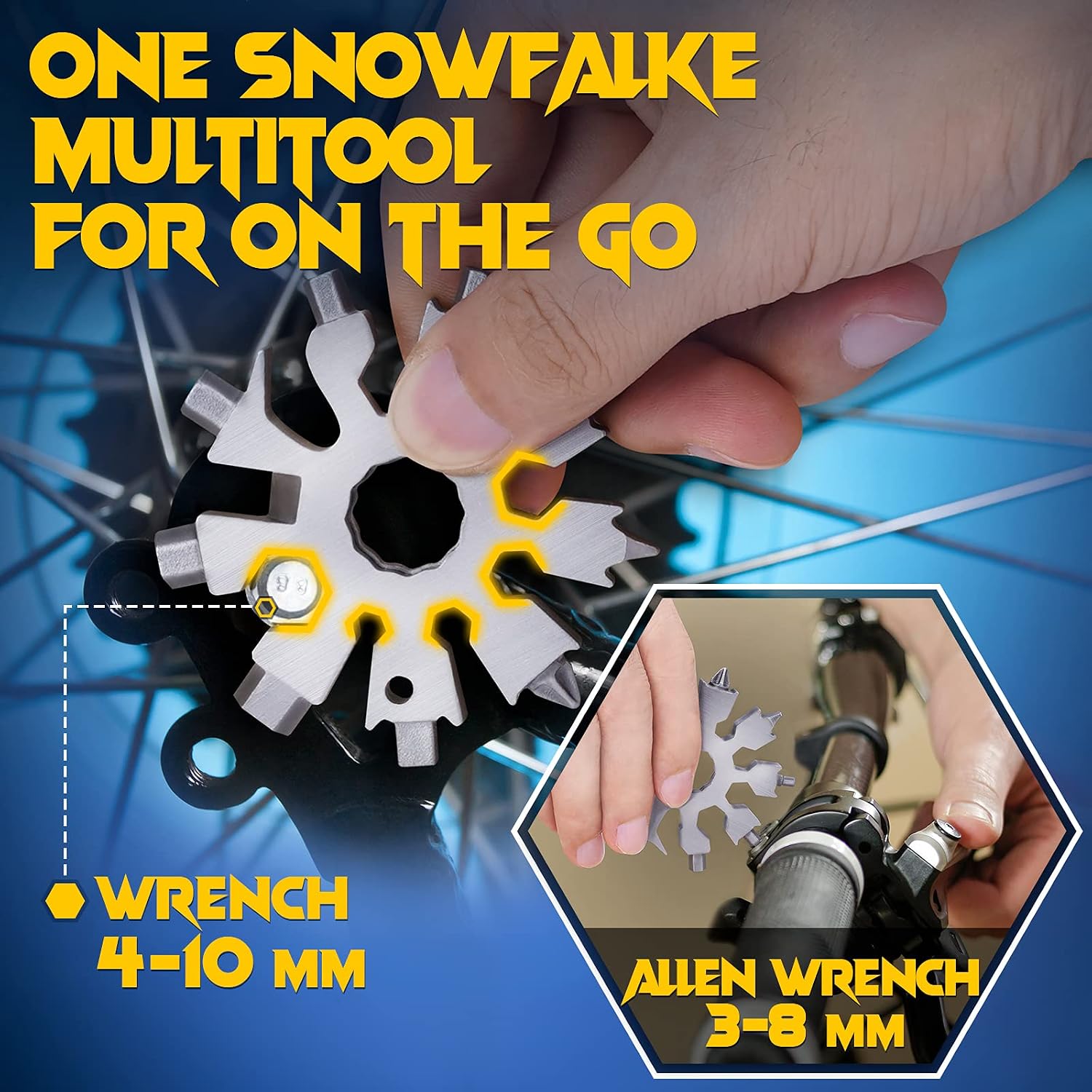 Snowflake Multitool Tools Gifts for Men - Christmas Stocking Stuffers for Men Adults Gifts for Dad Women 20 in 1 Multi Tool Cool Gadgets for Men Portable Screwdriver Mini Pocket Tools for Husband Him