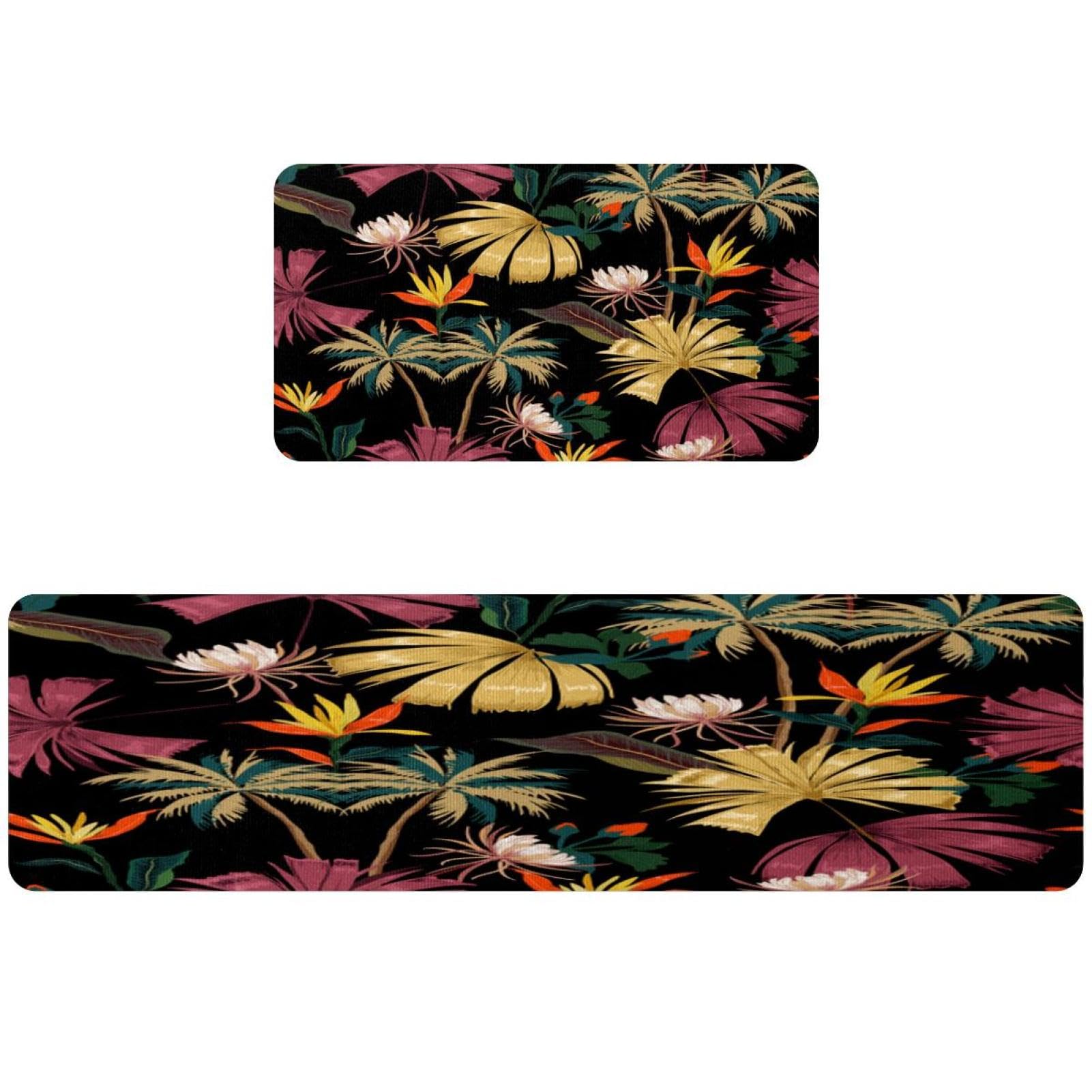 Tapis de cuisine tropicaux lot de 2 absorbants et déco nature pour toute la maison