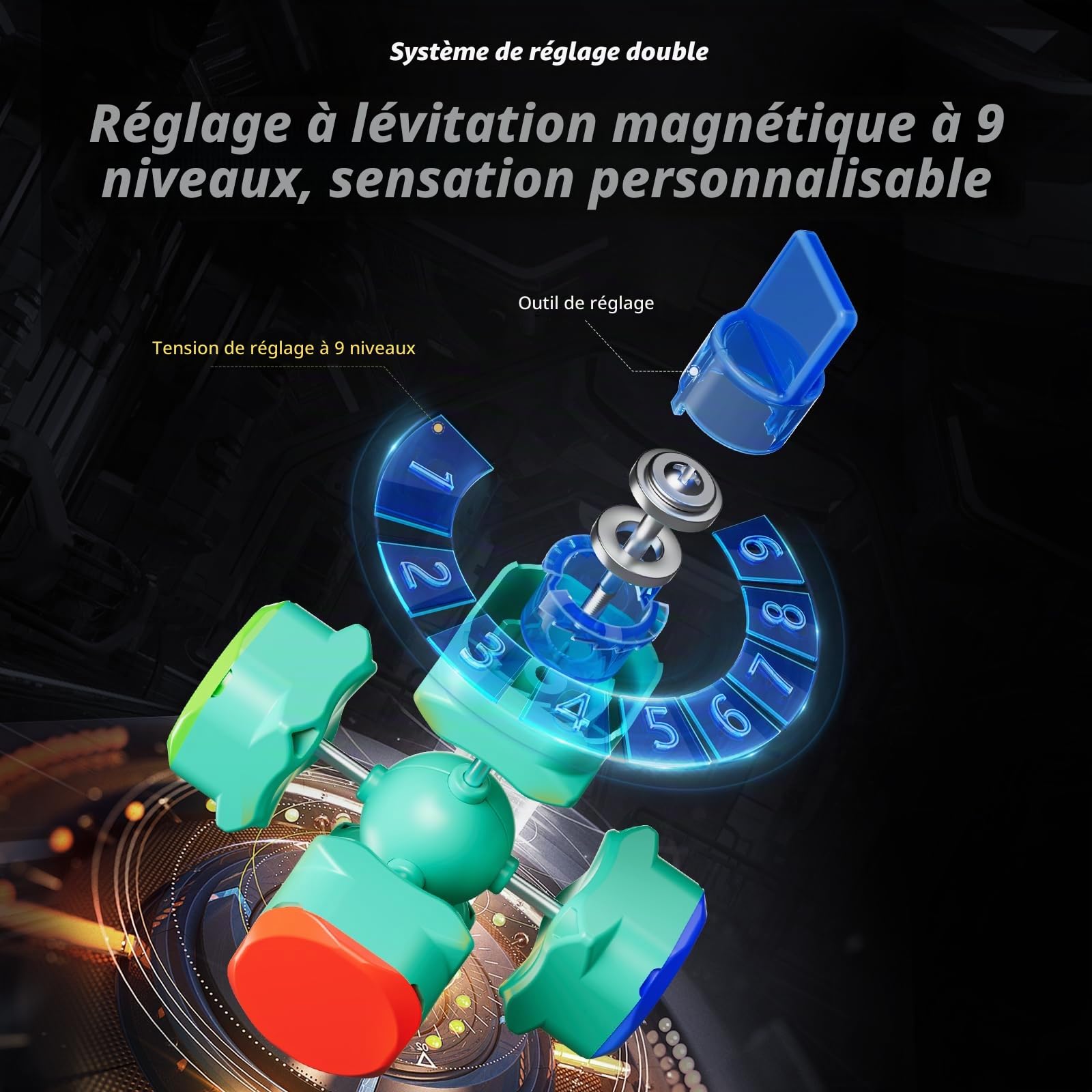 Moyu RS3M V5 SE 2025 Ball Core UV Coated 3x3 SpeedCube, 3x3 Puzzle sans autocollant RS3M V5 MagLev Master Cube Cadeau pour Speed Cuber (MagLev + Ball Core Magic Clothes)