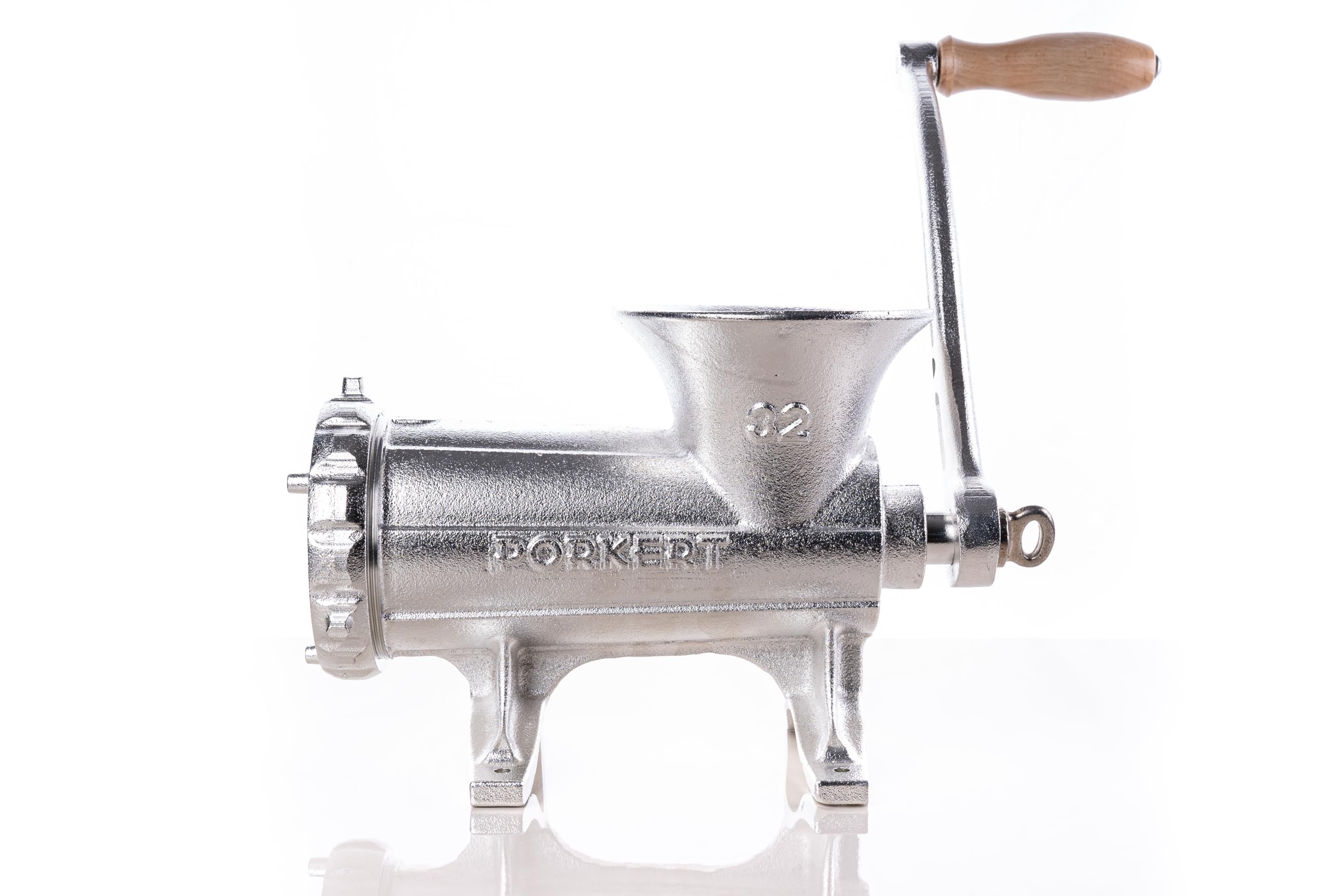 Picadora manual de carne tamaño 32 de hierro fundido – picadora de carne profesional manual con disco perforado de 4,5 mm – para carne picada, embutidos, cocina, carnicería y gastronomía