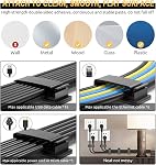50 Pack Self Adhesive Cable Management Clips,Cable Organizers Wire Clips Cord Holder for PC Laptop Ethernet Cable Desktop Home Office(1.52’’ x 0.59’’ x 0.57’’, Black)