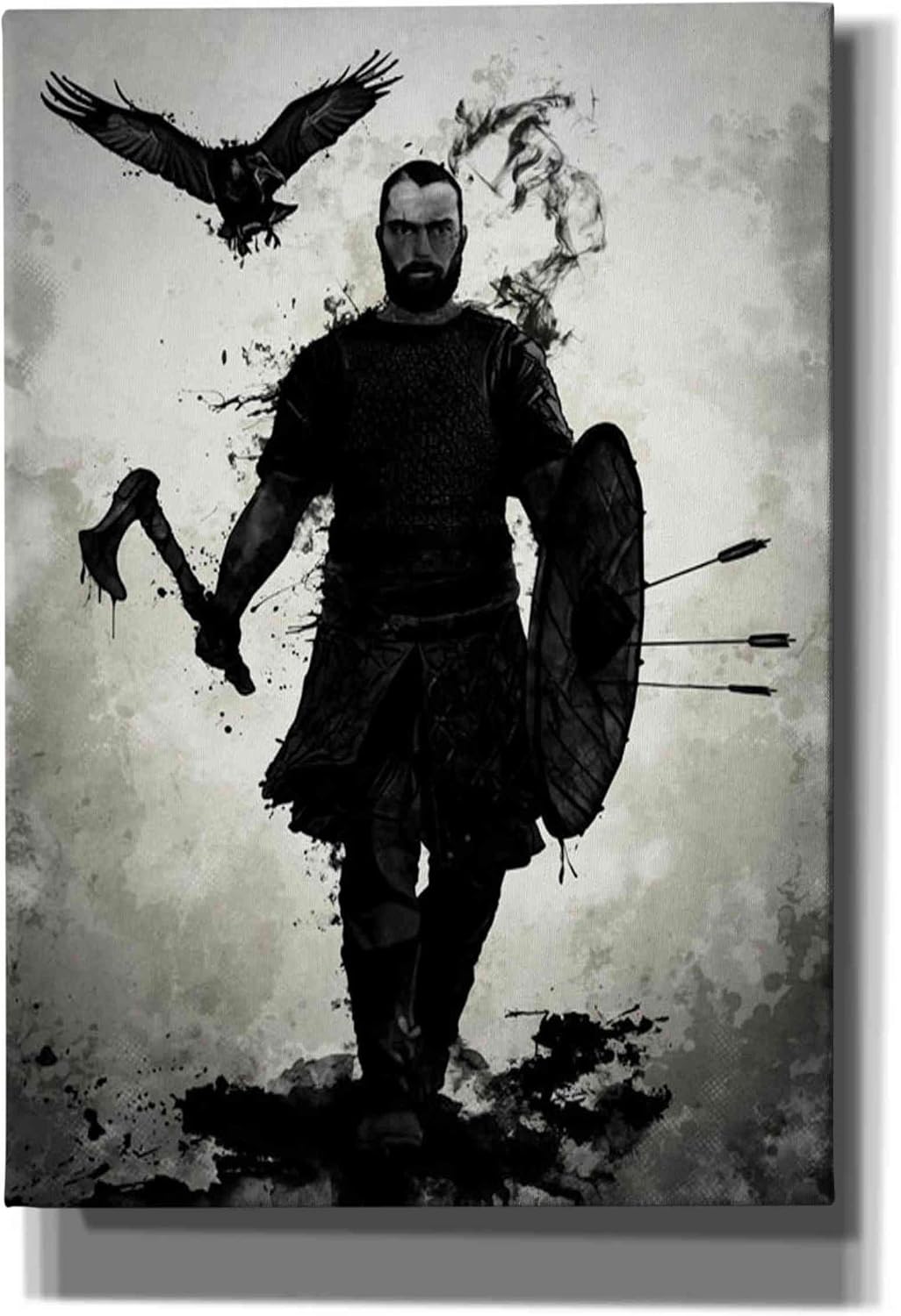 Epic Graffiti to Valhalla by Nicklas Gustafsson Giclee Canvas Wall Art, 12" x 16", Black