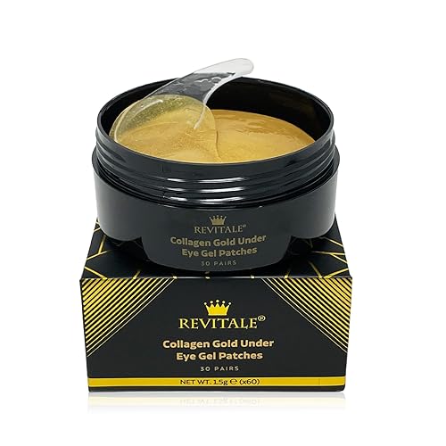 REVITALE Gold under EYE - Máscara de gel de colágeno para nutrir, reafirma e hidrata, ojos hinchados y ojeras, ácido hialurónico (30 pares - frasco)