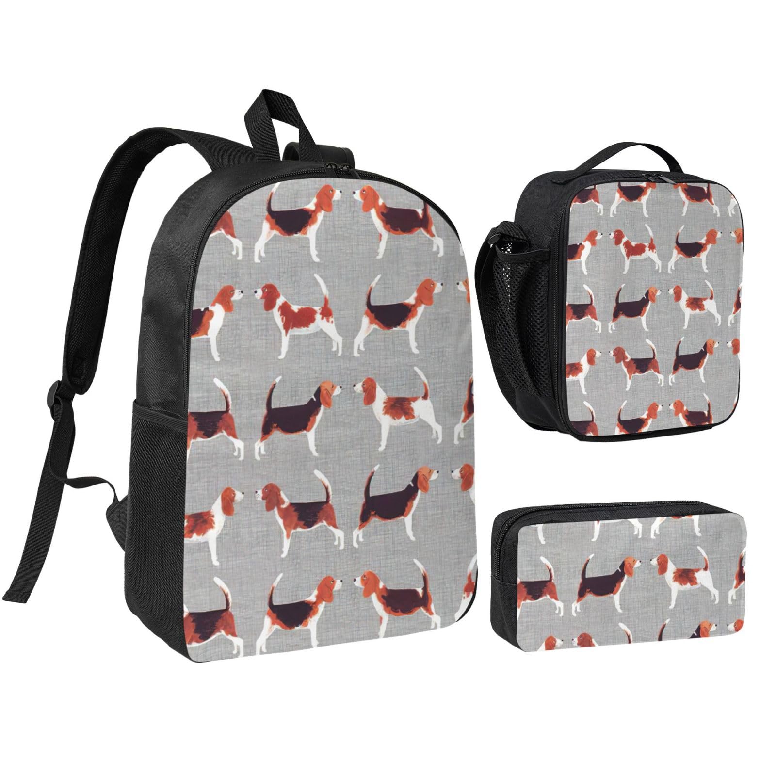 Sac à dos d'école beagle 3 pièces avec boîte à déjeuner et trousse EdWal - 8