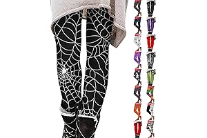 Halloween Leggings for Women 2023: Spooky Style with Pumpkin and Spiderweb Flair