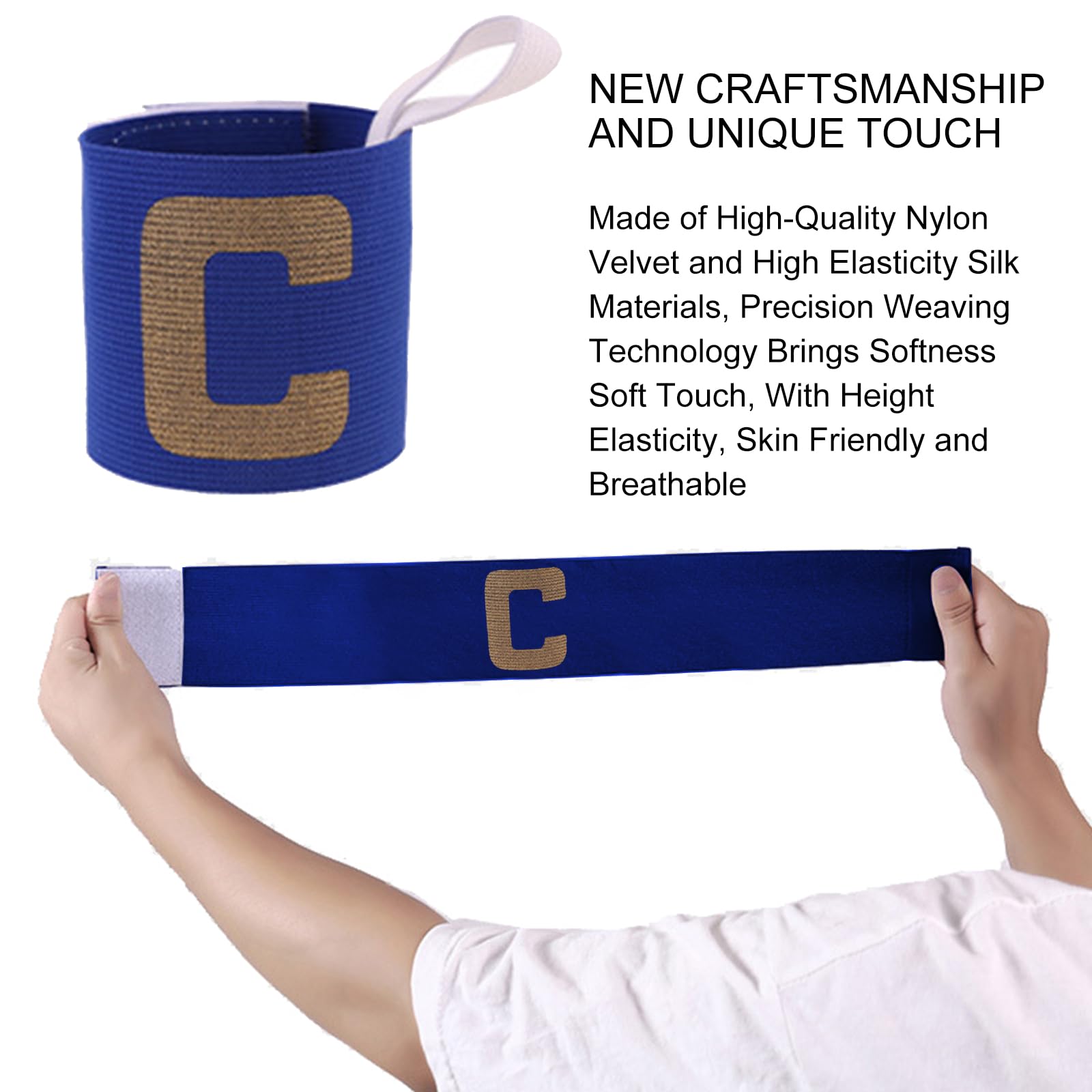 Fascia Da Capitano Calcio KARELLS - Regolabile Con Velcro, Lettera C - Foto 11