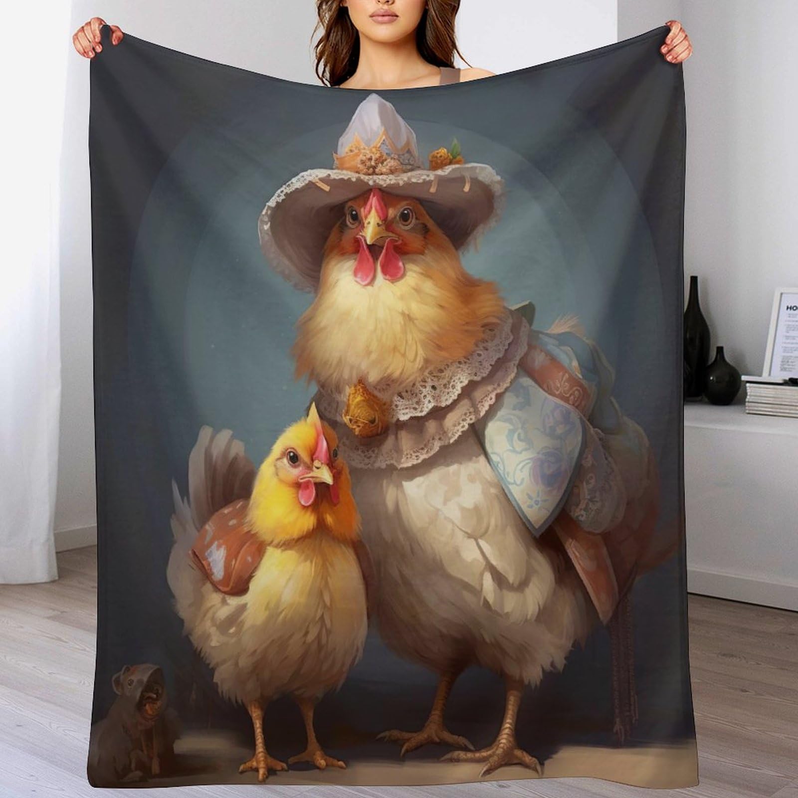 Couverture polaire motif poulet : un cocon de douceur pour vos soirées cocooning