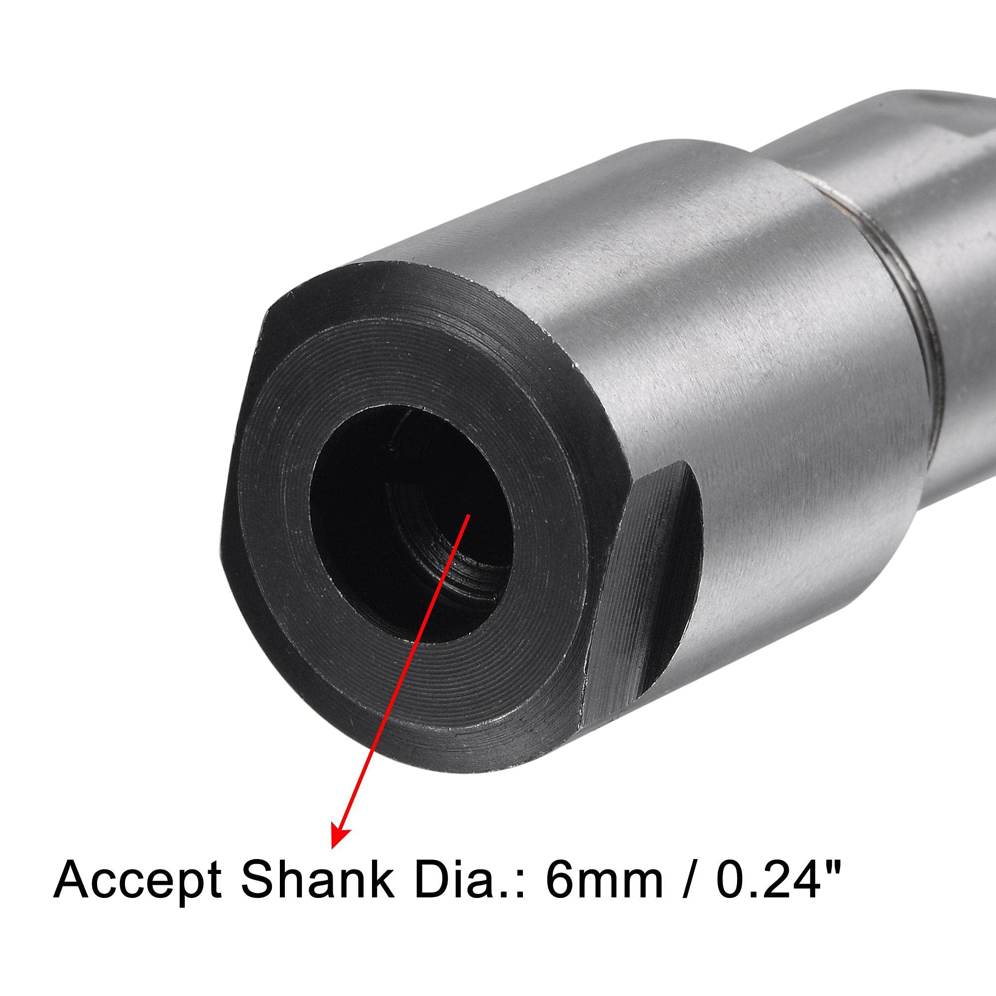 sourcing map Router Collet Extension Tige Convertisseur Adaptateur 6mm à 6mm pour CNC Gravure Machine Travail Bois Fraisage Mèche