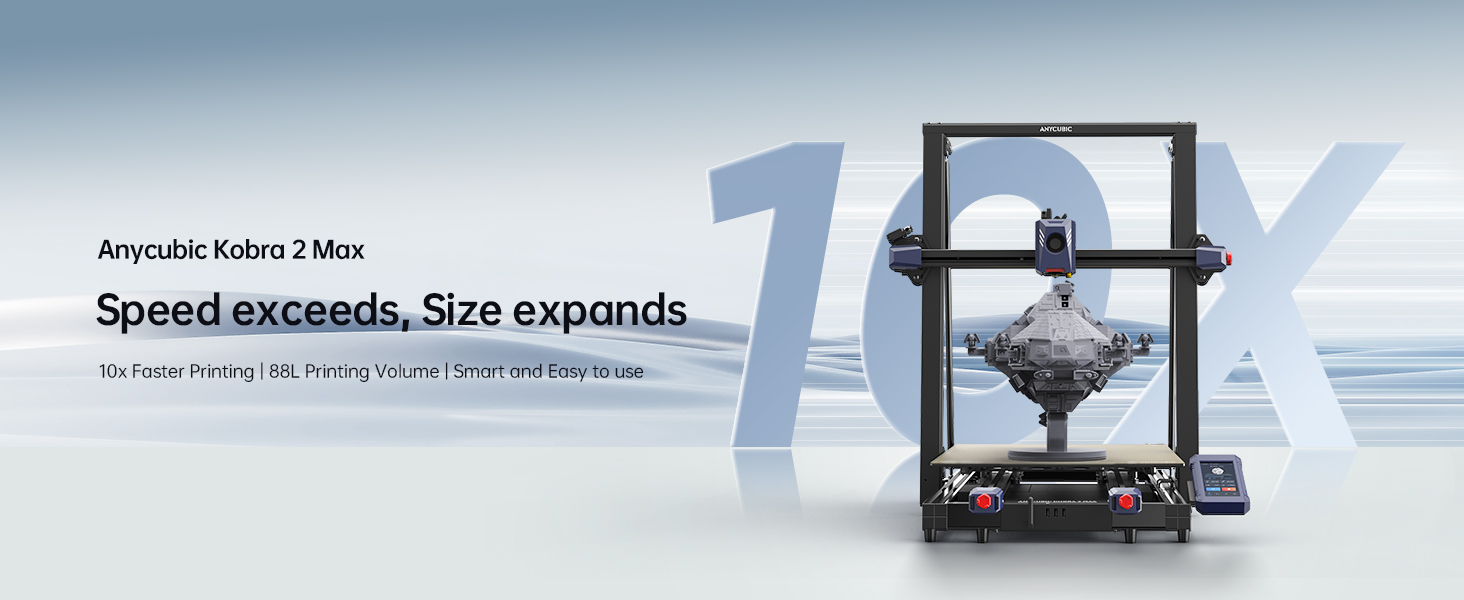 Anycubic Kobra 2 Max 3D Printer, Max 500mm/s High-Speed