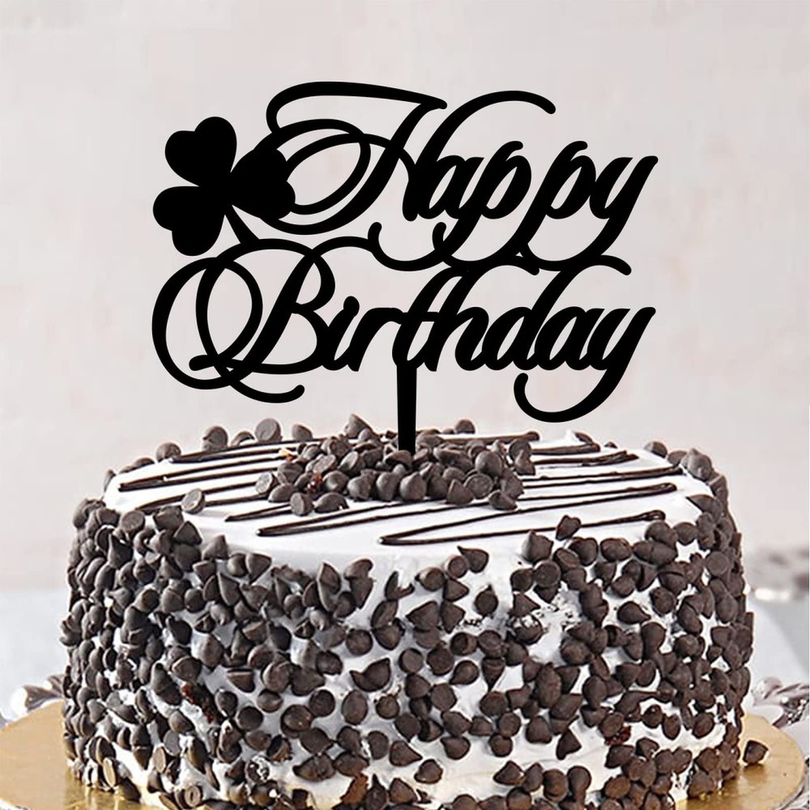 Buon Compleanno Cake Topper Acrilico Nero Personalizzato Qualsiasi Colore/Font/Lettera Buon Compleanno Forniture Festa Regali di Compleanno Per Neonati Ragazze