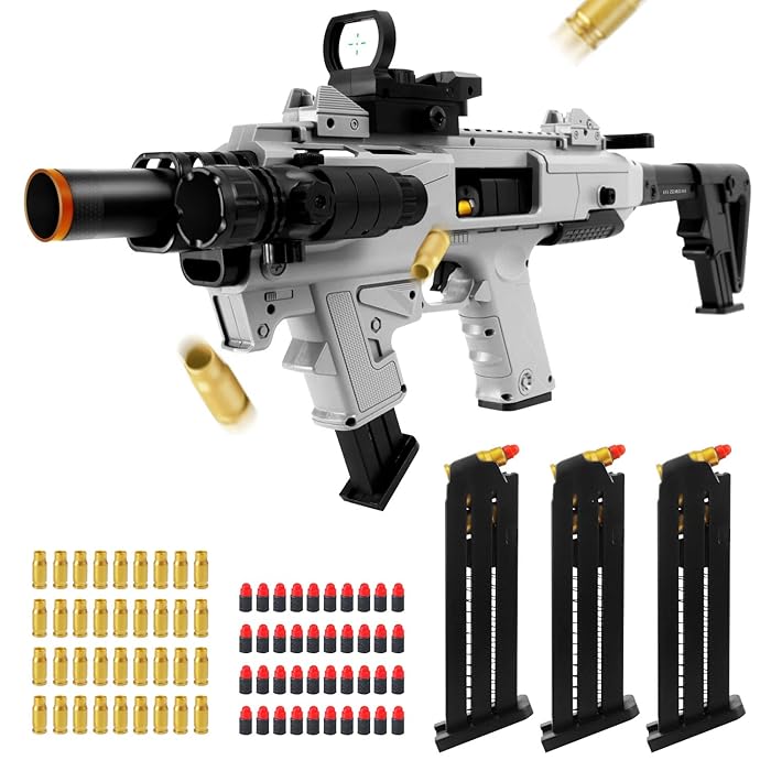 Buy IZOKEE Combination Soft Bullet Toys Gun for Boys, Empty Shell Ejecting Design, 2 Modes