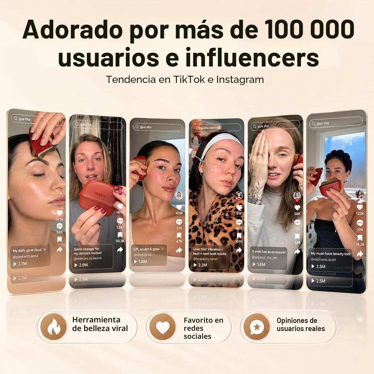 ZDEER GS5 - Herramienta de escultura facial eléctrica Gua Sha de latón con vibración, masajeador facial para mujer, terapia de luz roja LED para cuello y cara, dispositivo reafirmante de la piel | Herramienta de escultura facial eléctrica Gua Sha de latón