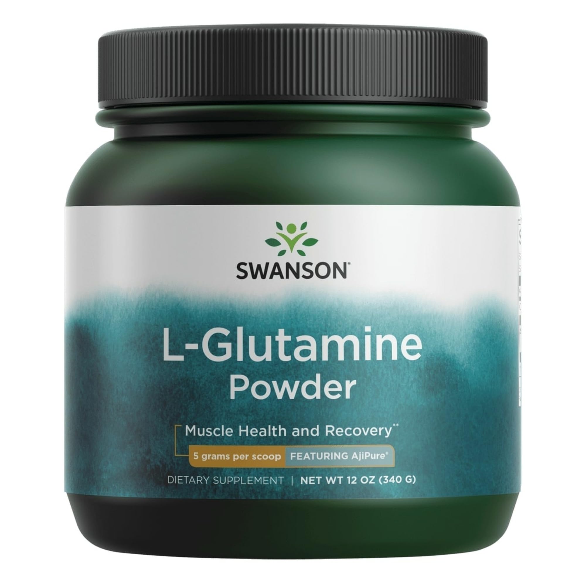 Swanson Amino Acid Ajipure L-Glutamine Powder 12 Ounce (340 g) Pwdr