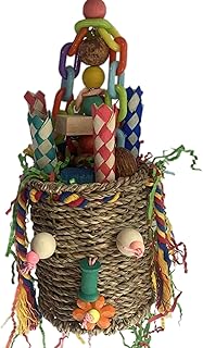 Bird Foraging Basket Bird Foraging Toy Basket Bird Toy Chewable Parrot Toy Bird Cage Toy Bird Tearing Toy