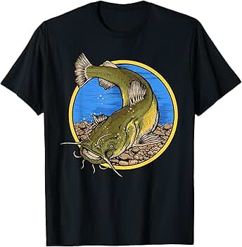 Amazon.com: Flathead Catfish Fishing T-Shirt : Clothing