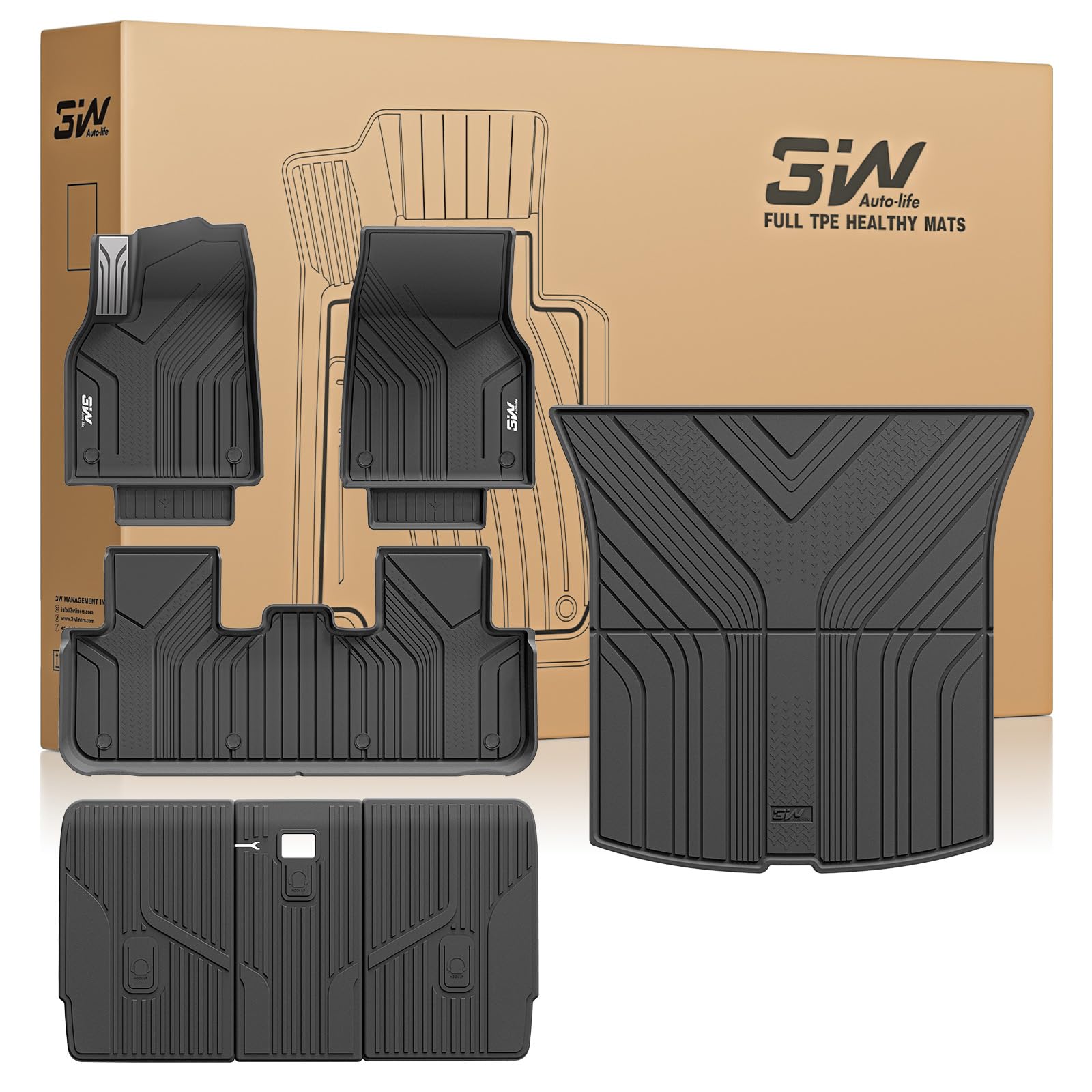 Photo 1 of 3W Tesla Model Y Juniper Floor Mats - Premium/Performance 2025-2026