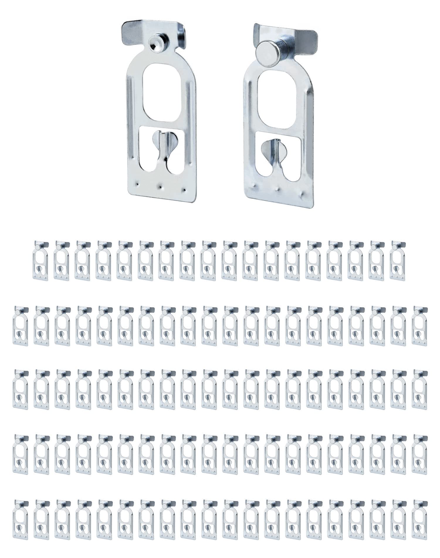 QWORK Clip di sicurezza per pallet a goccia, 100 pezzi universali per travi per pallet e travi di sicurezza, connettore a fascio incrociato