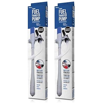2PK - TERA PUMP TRHA03 BATTERY POWERED WATER, DIESEL, GAS TRANSFER PUMP WITH AUTO-STOP SYSTEM (LEAK PROTECTION) & BUZZER, 2 AA BATTERIES (NOT INCLUDED)