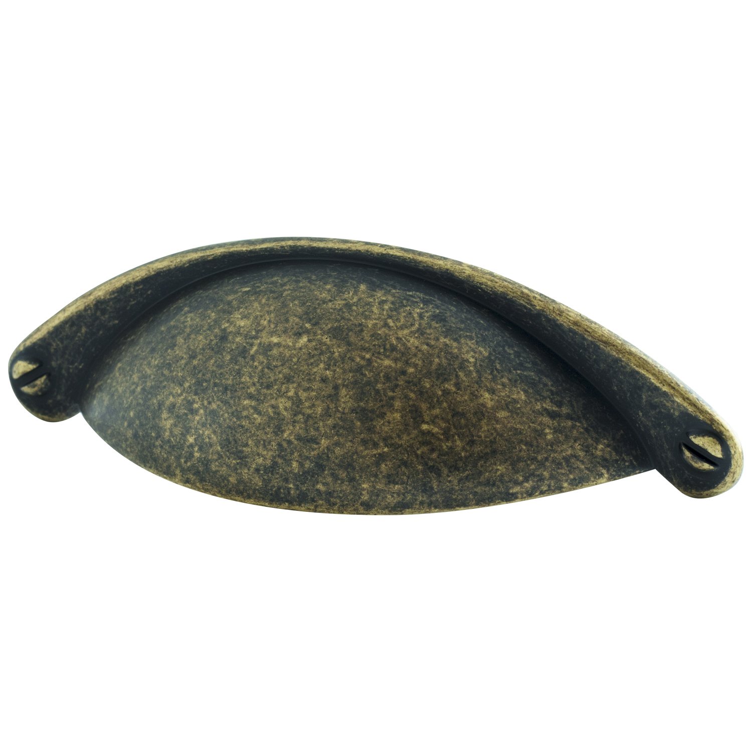 Hausen Antique Brass Kitchen Cupboard Wardrobe Drawer Cup Shell Half Moon Pull Handles