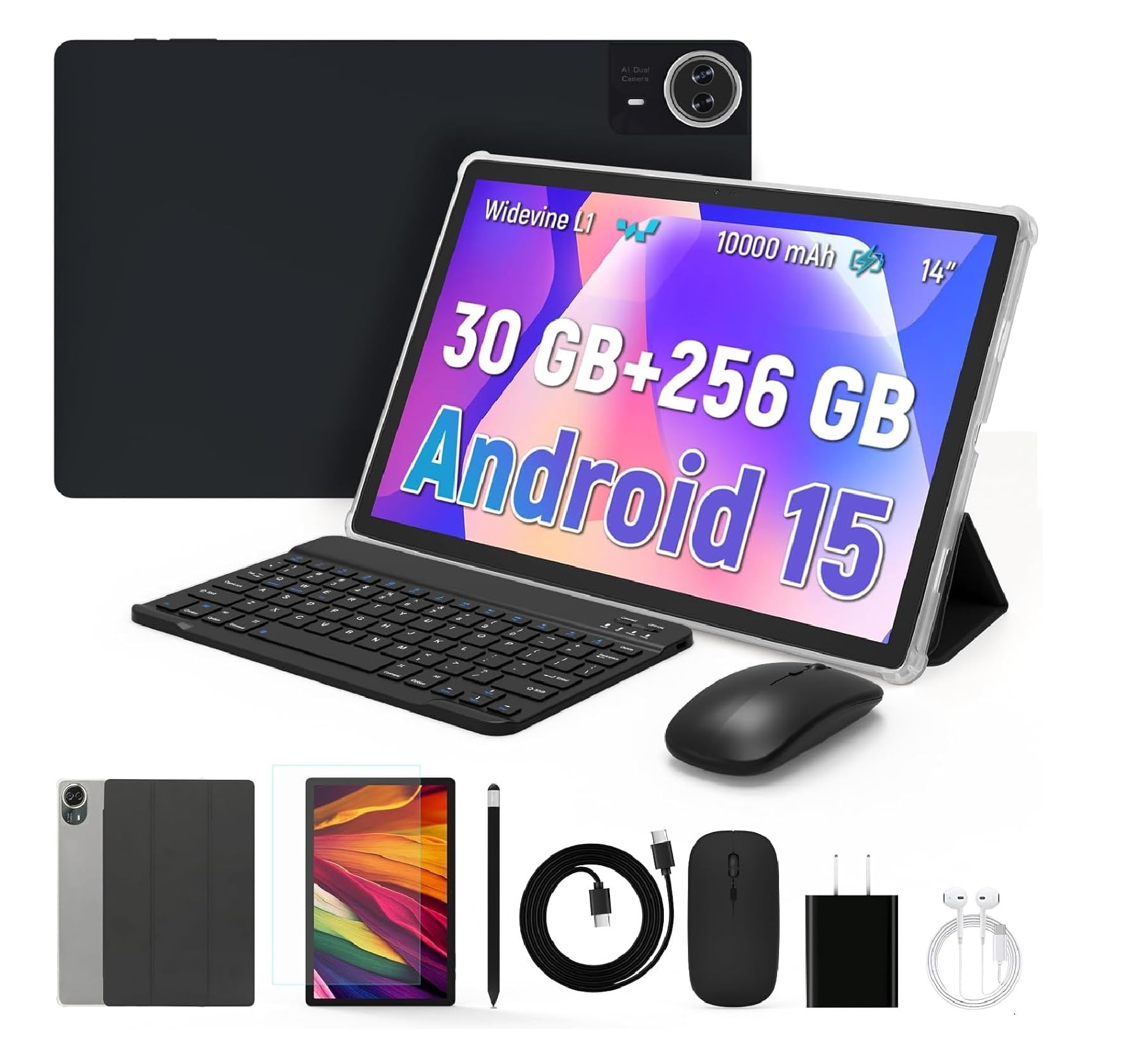 Amazon.co.jp: Android 15 タブレット 14インチ FHD 1920*1200