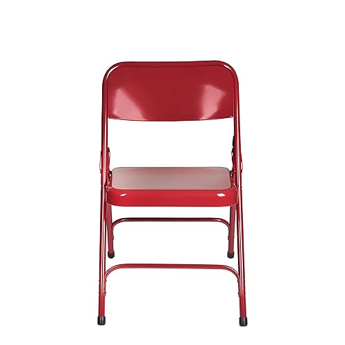 Miniatura 4 de OEF Furnishings Serie OEF200 Sillas plegables de acero resistentes de alta resistencia, sillas de metal de grado comercial con soportes dobles,