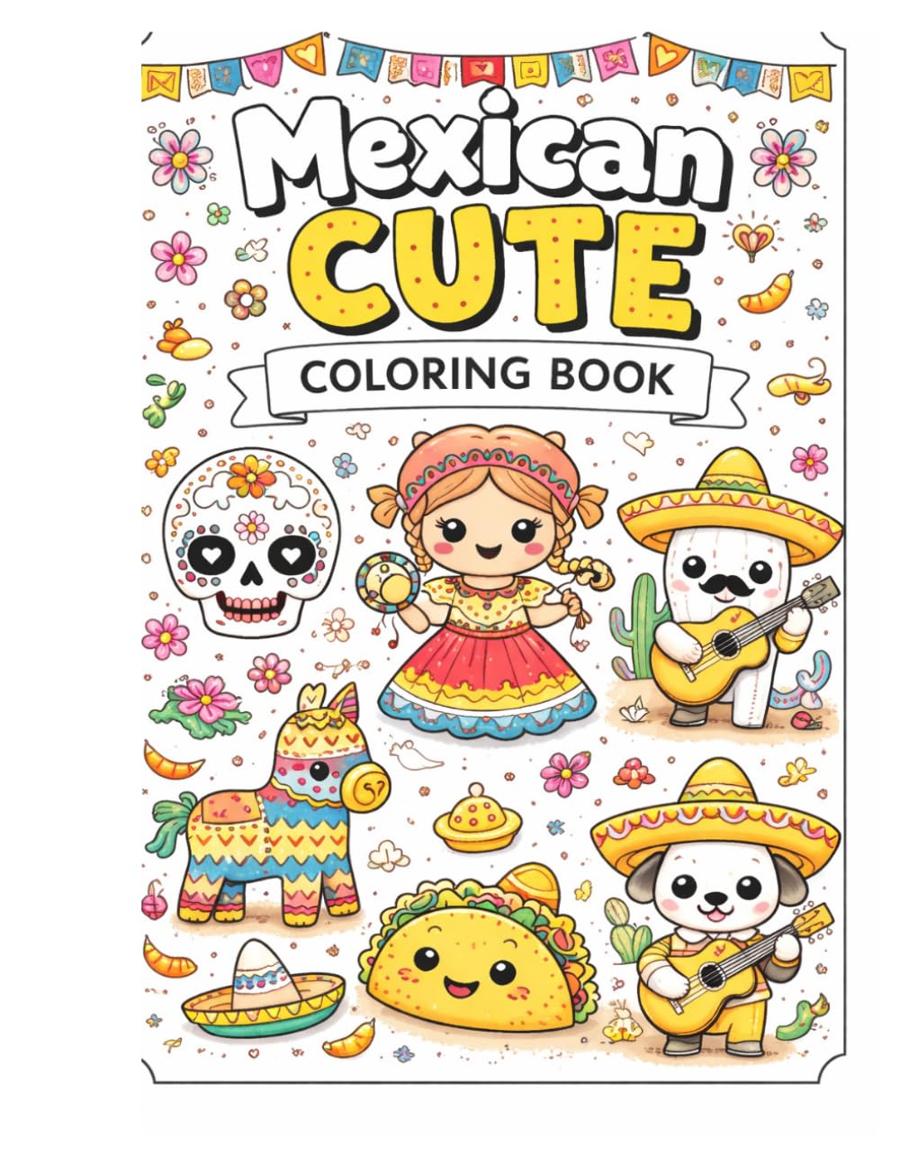 Mexican cute coloring book