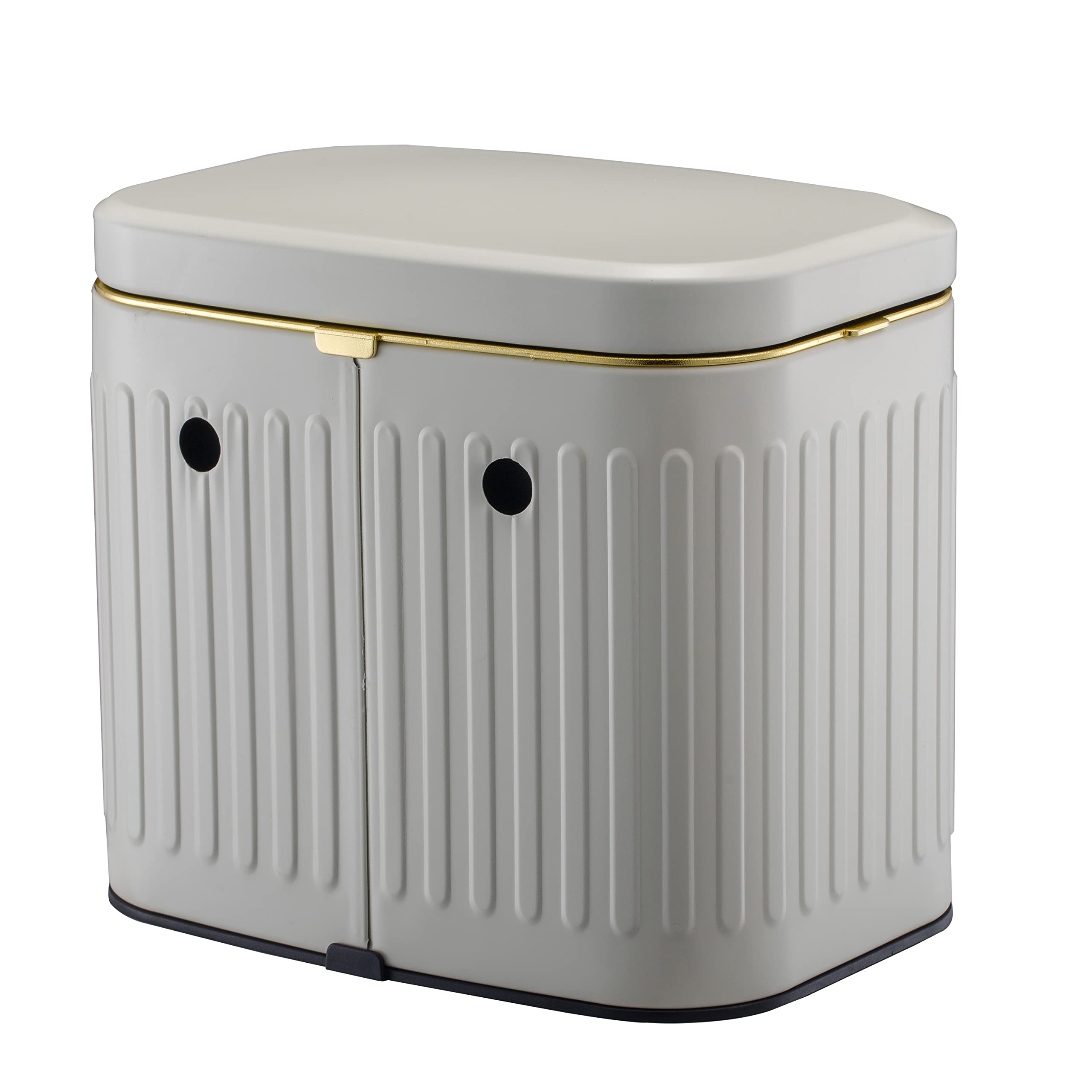 Bidone Compost Da Cucina In Acciaio Inox 4L - Cestino Sospeso Con Coperchio Per Armadio O Parete - Foto 10