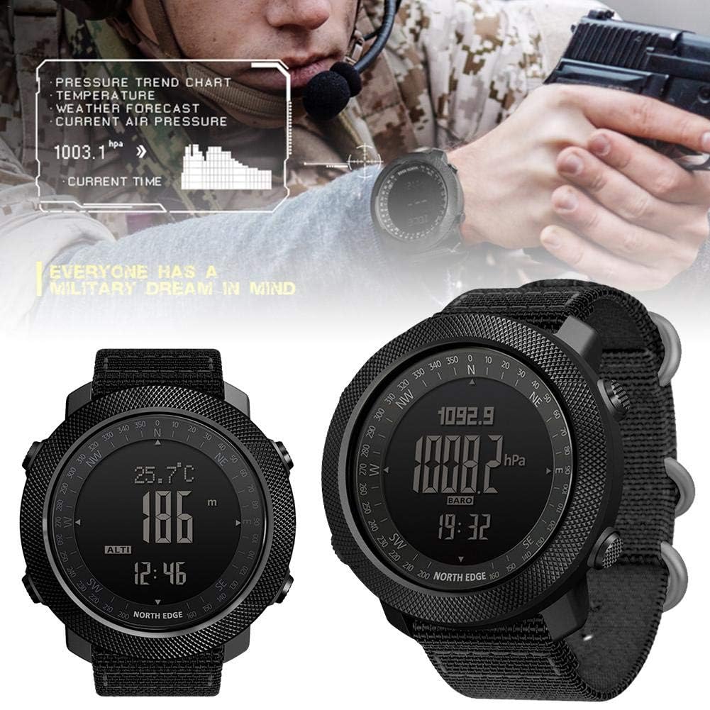 50 m Impermeabile Uomo Nuovo Sport Orologio Digitale Multifunzione Smart Watch Sport All'aria Aperta Corsa Nuoto Esercito Altimetro Barometro Bussola