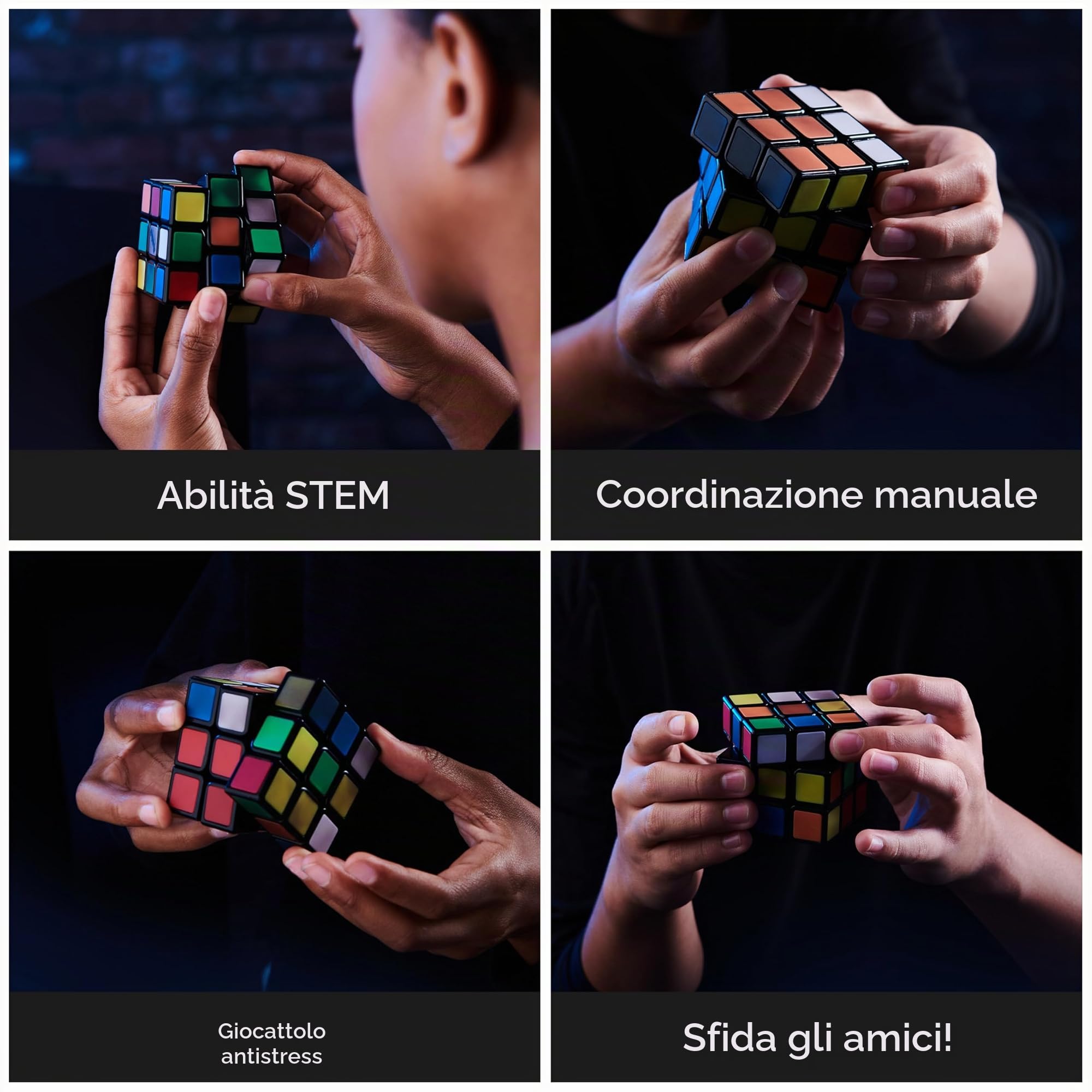 Rubik's Phantom, cubo 3 x 3 con tecnologia avanzata, puzzle 3D difficile da viaggio, antistress, giocattolo antistress, cubo di attività, per adulti e bambini dagli 8 anni in su