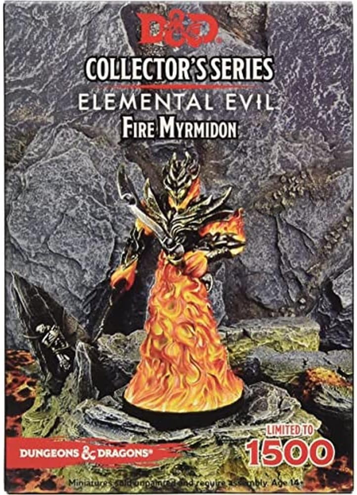 Gale Force Nine Battlefront Minis D&D Elemental Evil Fire Myrmidon Figure