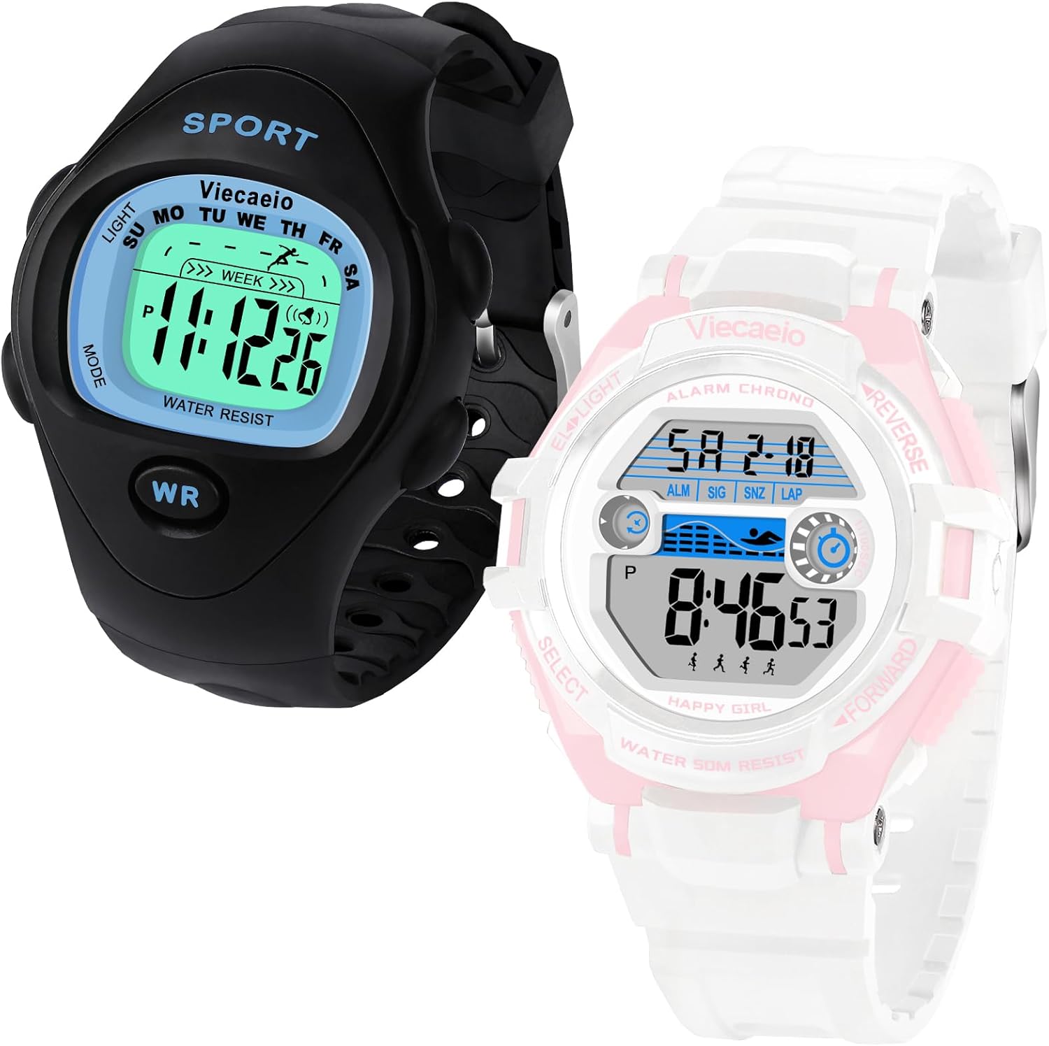 Kids Shock and Water Resistant Sports Watch 2 Piece Gift Set for Boys and Girls