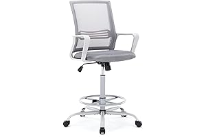 Ergonomic Standing Desk Drafting Stool with Armrests for Enhanced Comfort