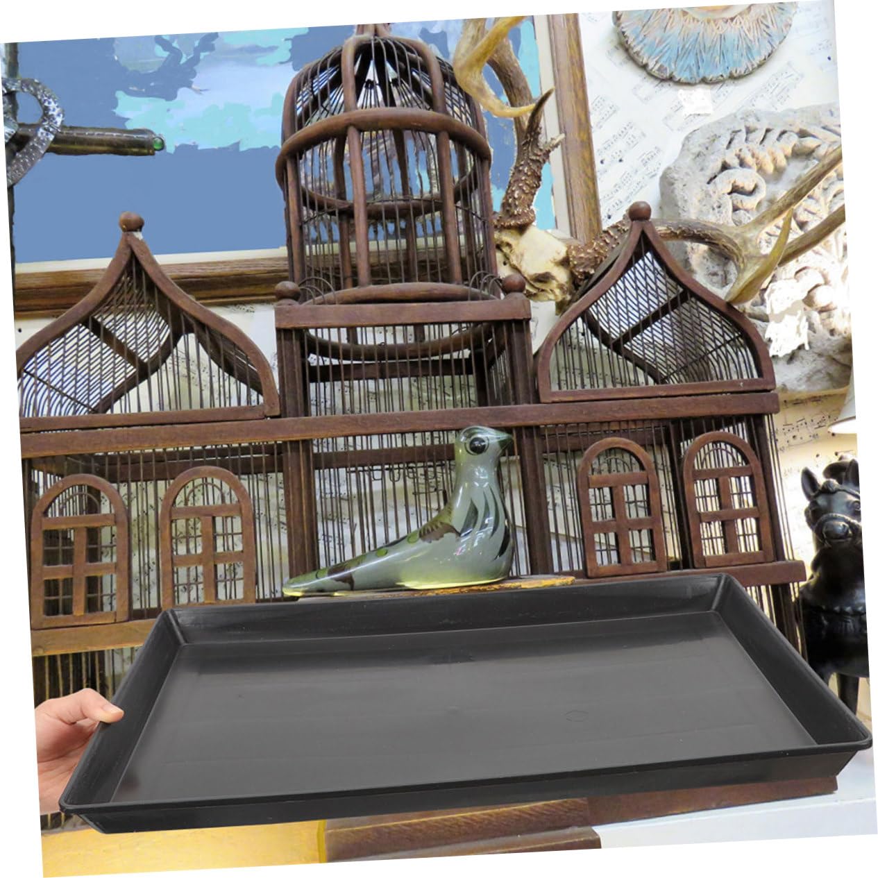 Toyvian Hundebox Bodenschale Ersatz Kunststoff Tablett Für Hundekäfige Vogelkäfige Kaninchenbox Unterlage Auslaufsicher Und Leicht Zu Reinigen 17.20X12.91X0.98In