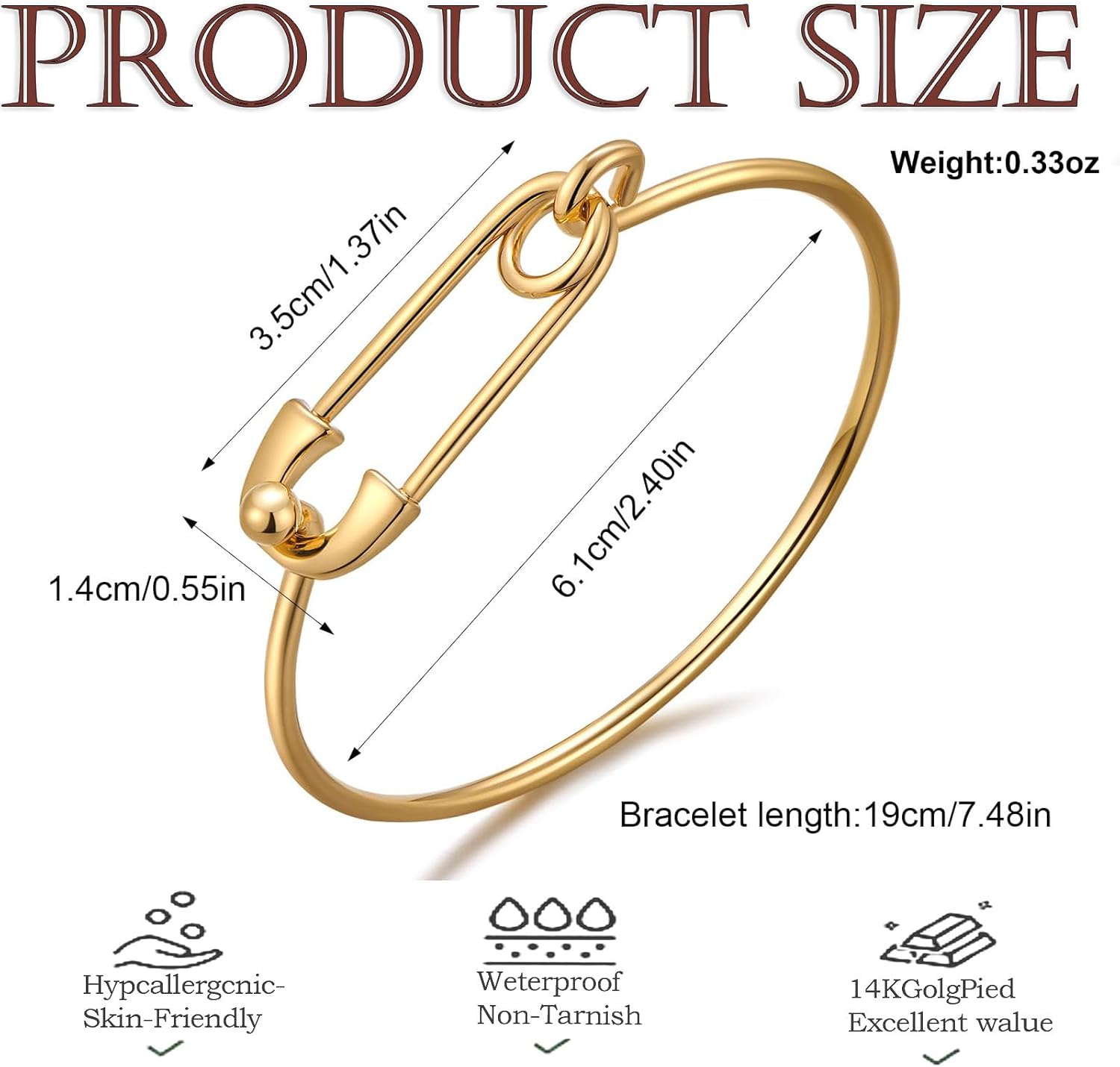 Gold Silver Link Bangle Bracelet for Women - Simple Thin Cuff Minimalist Jewelry - Adjustable Bangle for Daily Wear or Special Occasions - Image 3