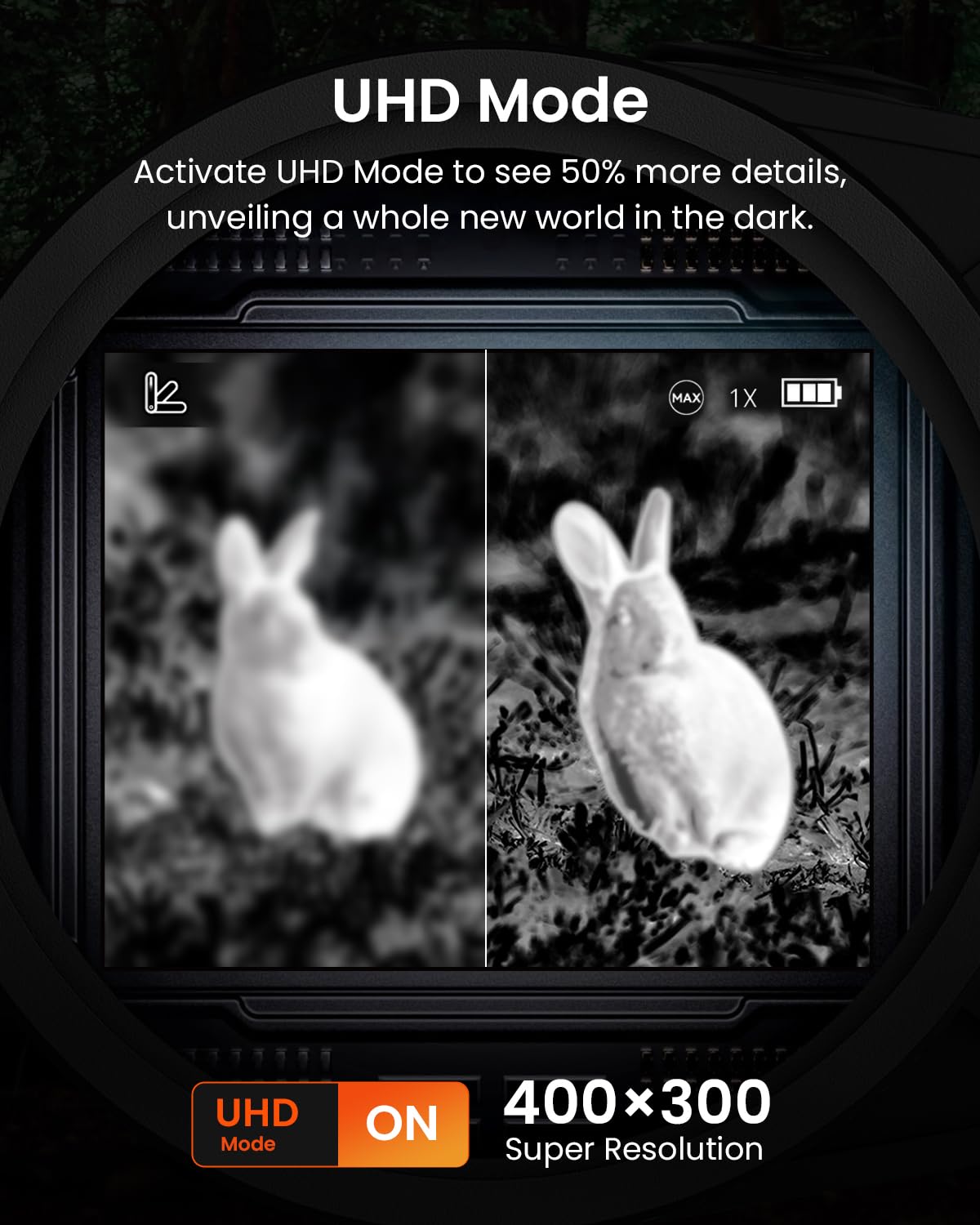MiLESEEY TNV10 Pro Handheld wärmebildkamera Jagd mit 320 x 240 und 12μm Infrarot-Auflösung,13mm 50Hz nachtsichtgerät mit wärmebild,12 Hours Running Time,Fotos und Videos aufnehmen