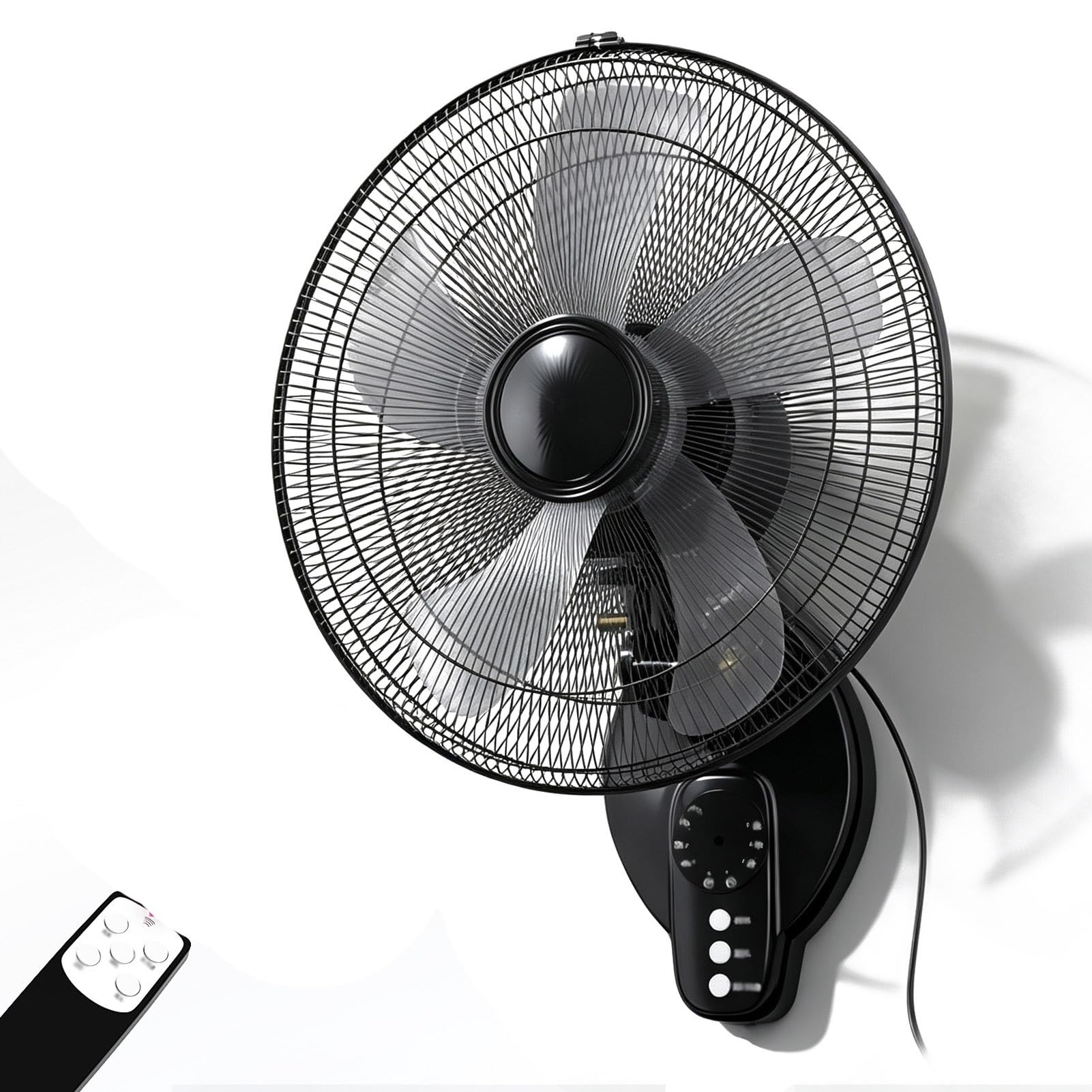 Ventilador de Pared con Temporizador y Mando a Distancia
