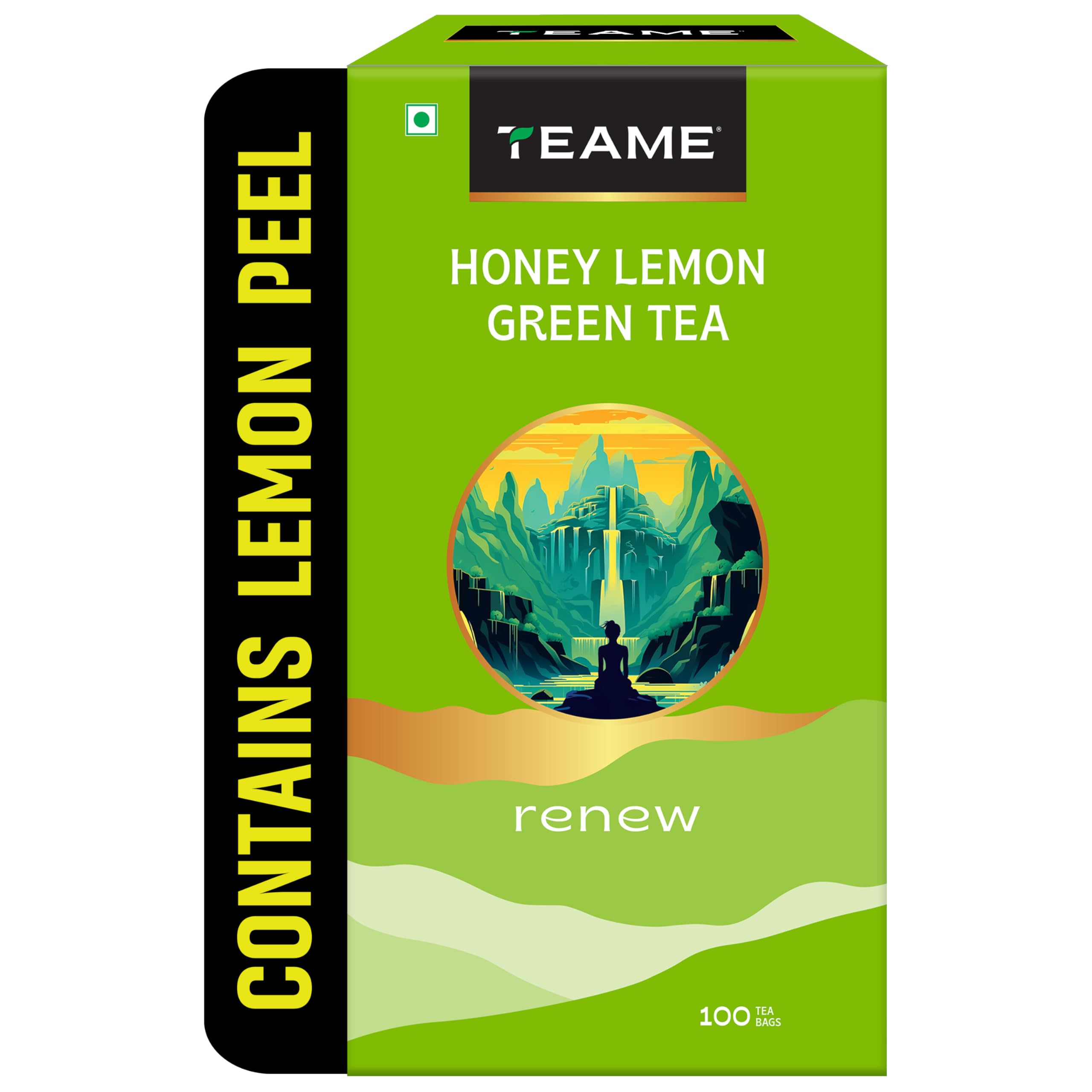 Honey Lemon - Green Tea Bags 100 pcs | Green Tea - Lemon and Honey