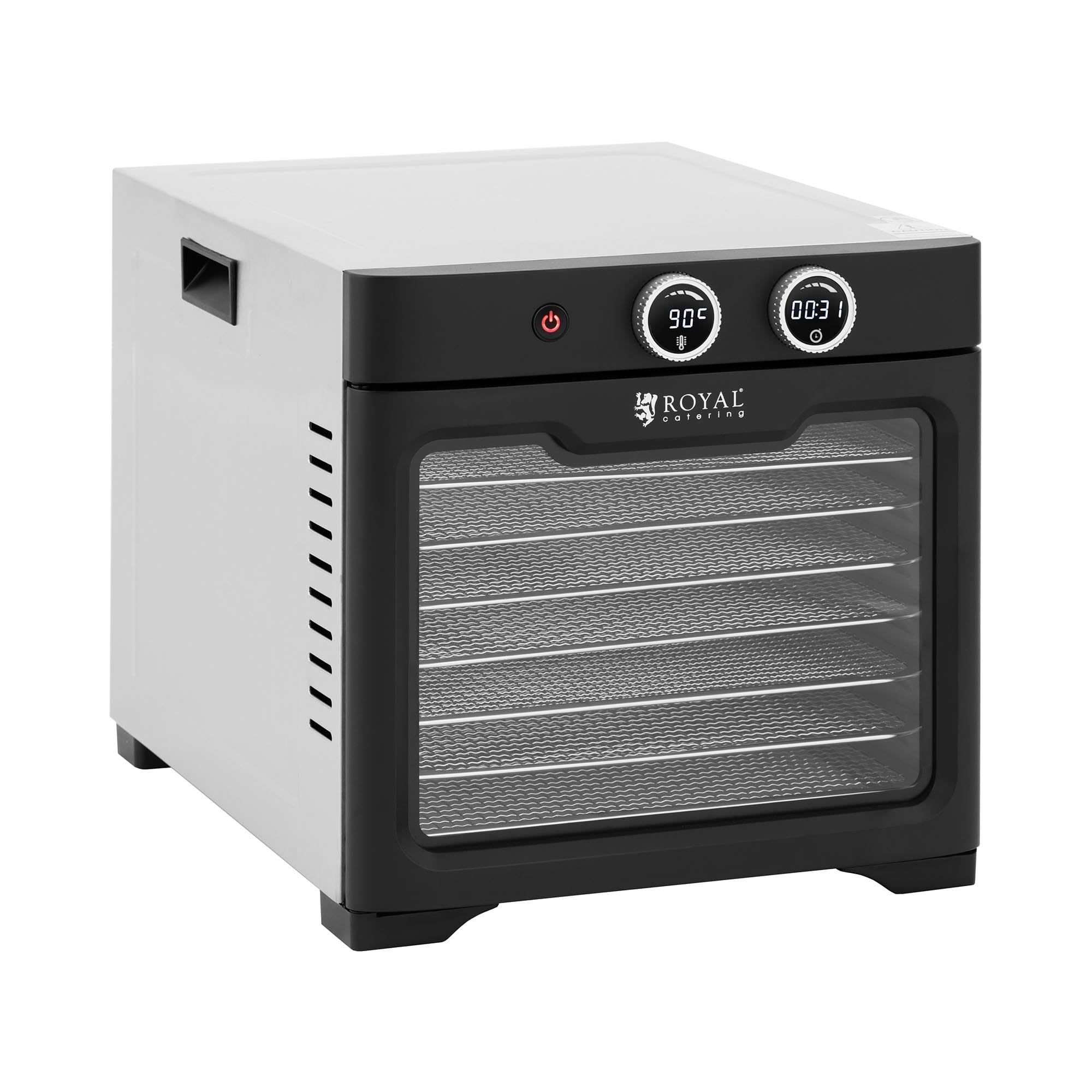 Royal Catering Deshidratador 800 W con 8 Niveles de Secado 26 L Temporizador hasta 24 h Secador de alimentos Deshidratador de cocina Máquina secadora de comida