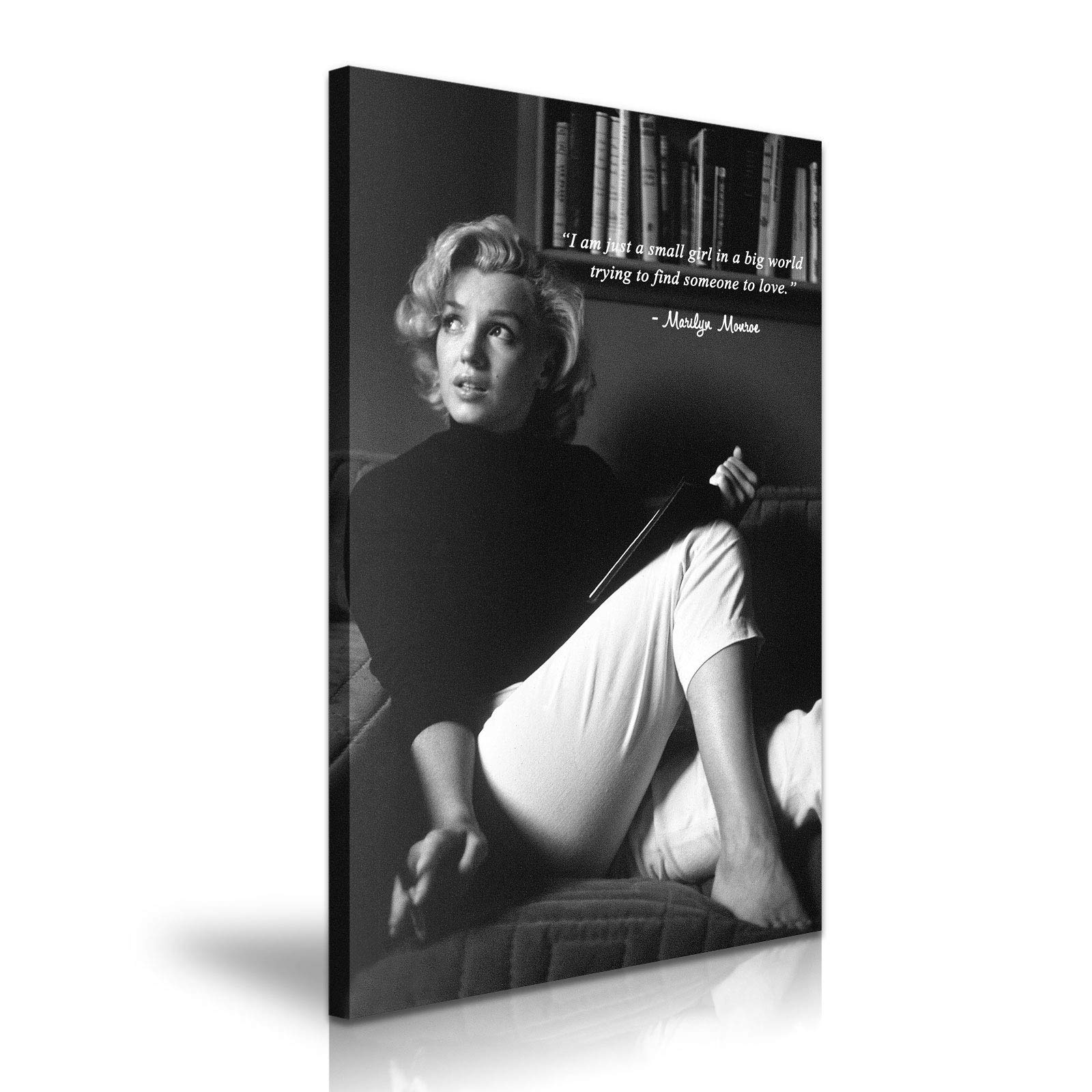 Marilyn Monroe Quote Find Someone to Love Canvas Wall Art Picture Print 50x76cm