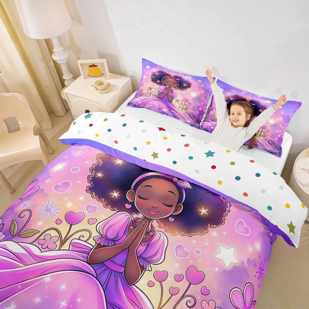 Homewish Copripiumino per letto super king size con 2 federe, motivo