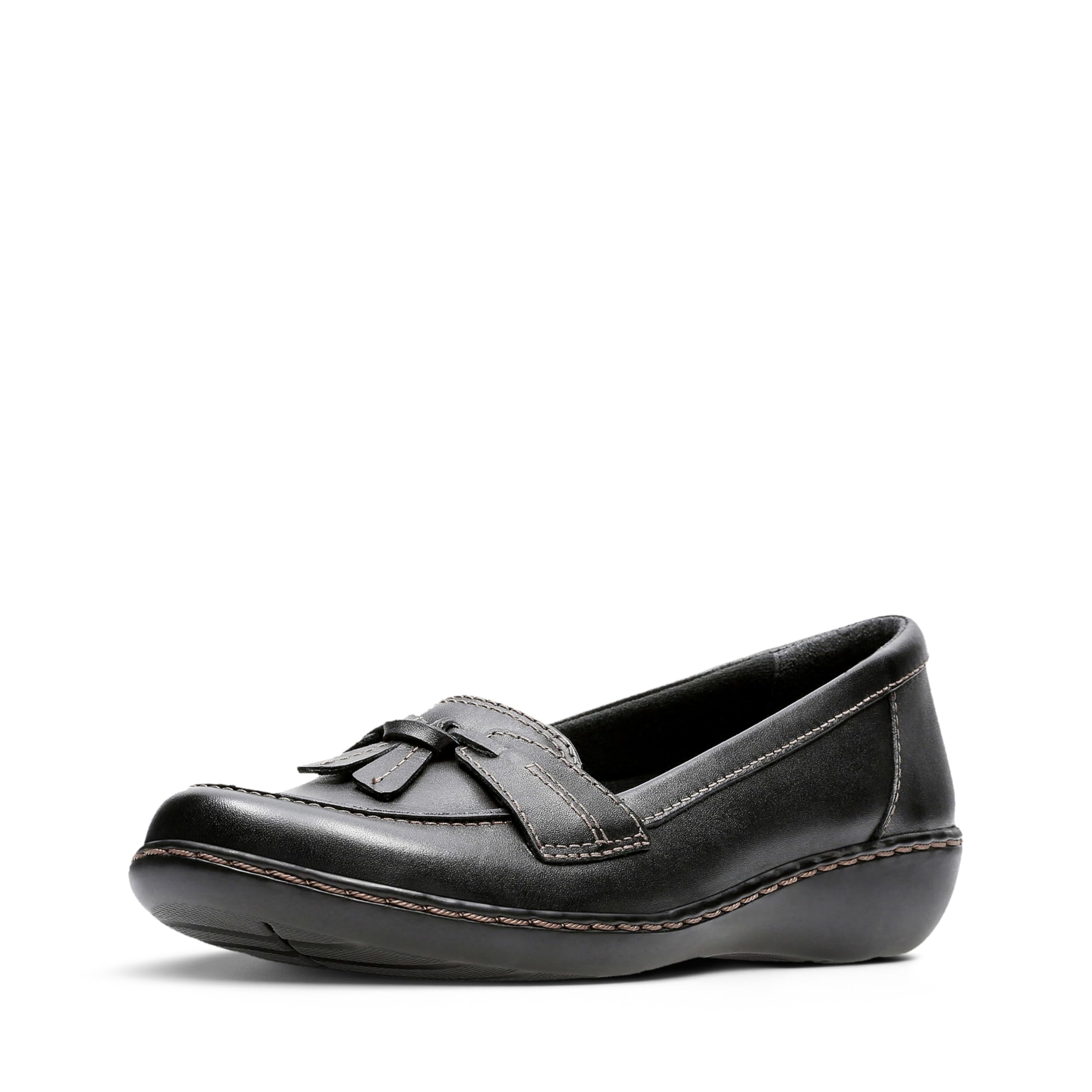 Clarks Women's 26067331 Ashland Bubble Slip-On Loafer, Black, 9 UK