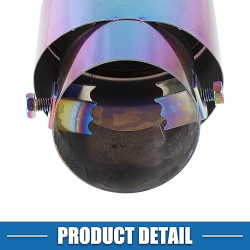 Miniatura 7 de Tubo de escape de automóvil con forma recta, diámetro aplicable de 2.44 pulgadas, tubo de escape universal, punta de silenciador, tubo de escape